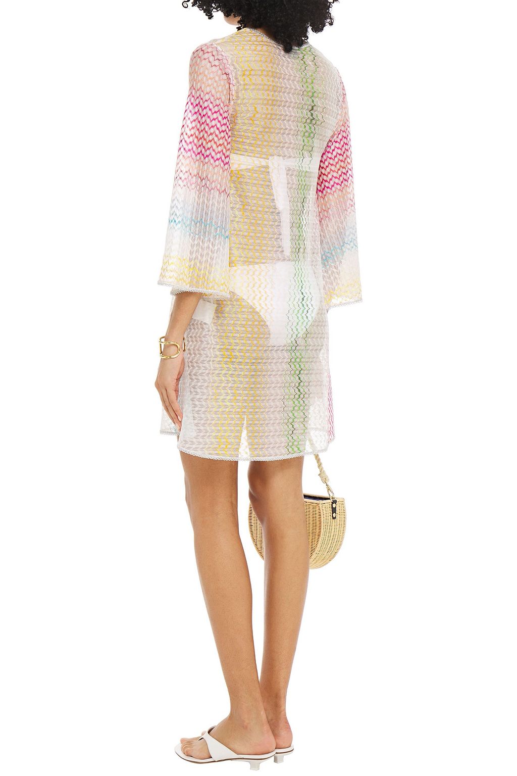 MISSONI MARE Mare lace-up crochet-knit kaftan