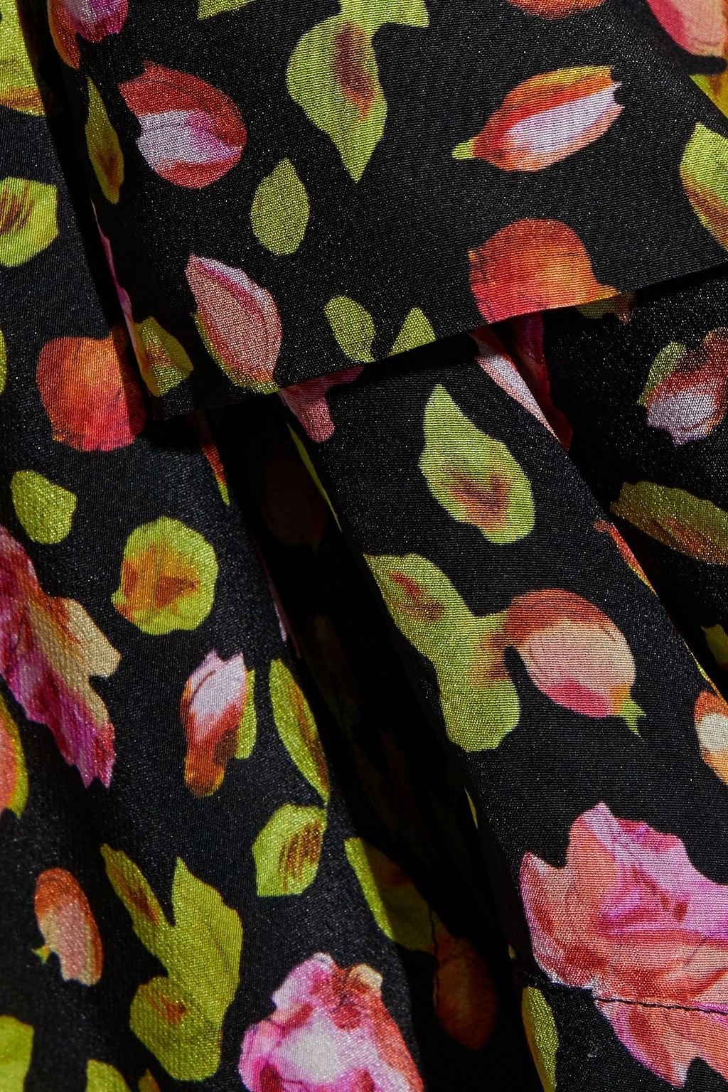 BALENCIAGA Pussy-bow floral-print silk crepe de chine blouse
