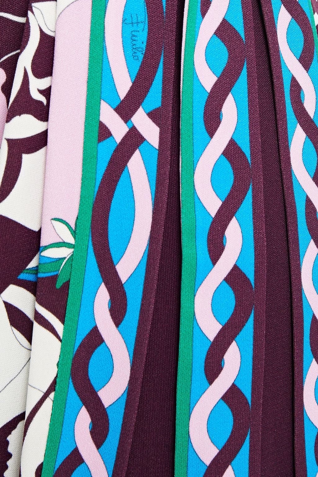 PUCCI Printed jersey mini wrap dress