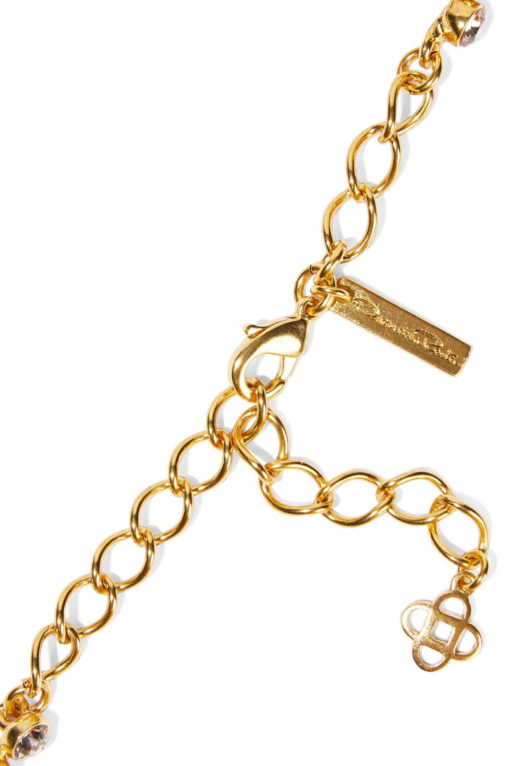 OSCAR DE LA RENTA Gold-tone crystal necklace