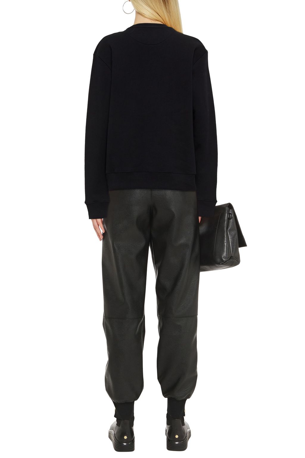 RABANNE Printed French cotton-terry sweatshirt