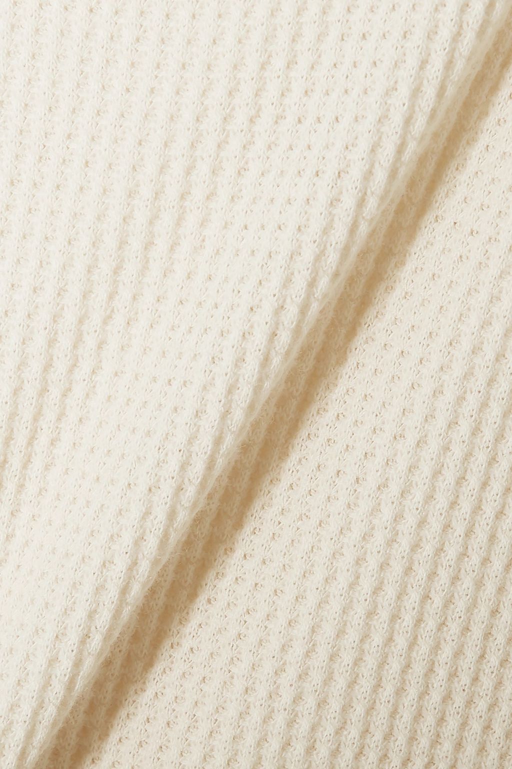 TWENTY MONTRÉAL Everest cropped asymmetric waffle-knit jersey top