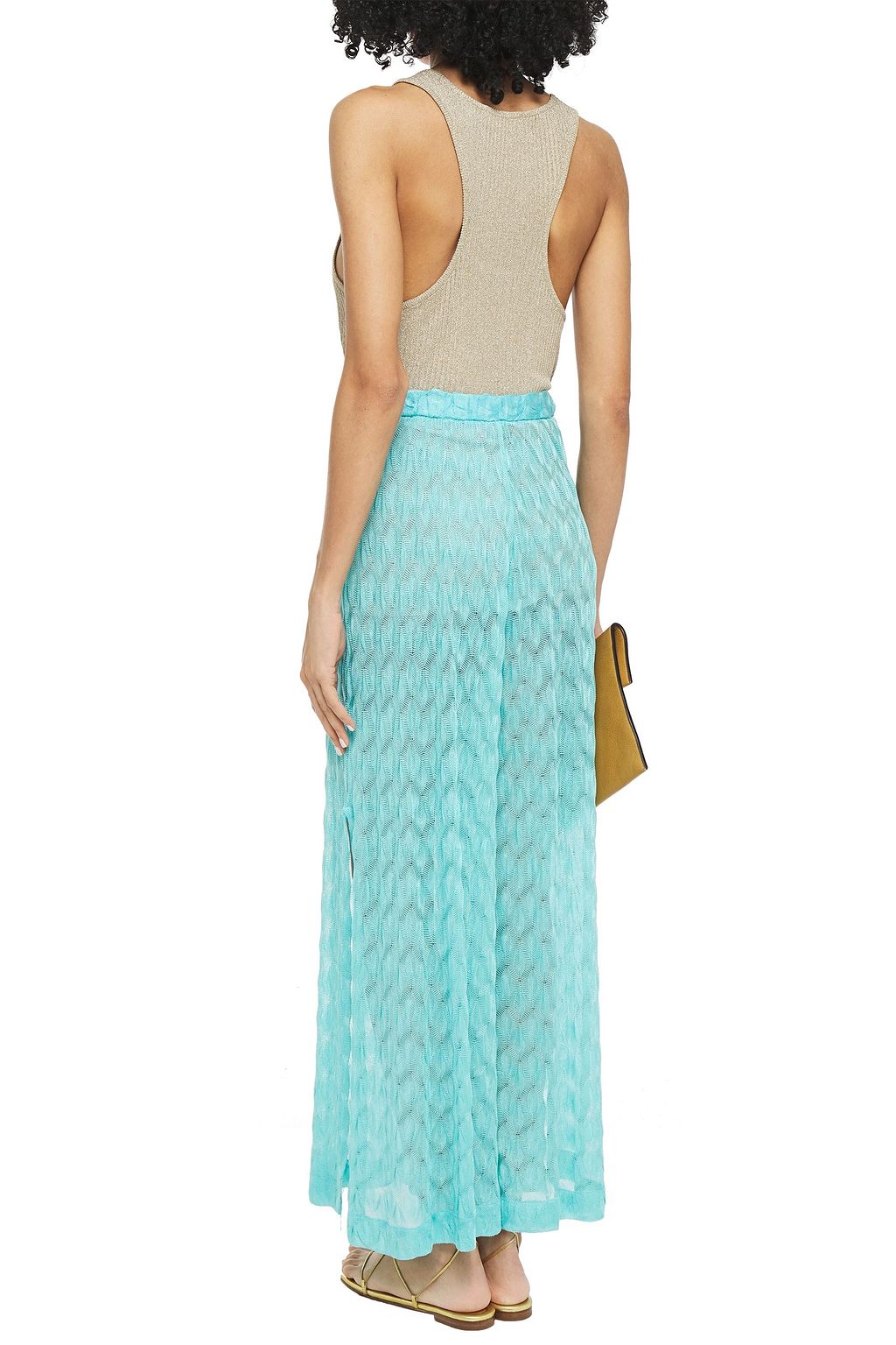 MISSONI MARE Mare split-side crochet-knit wide-leg pants