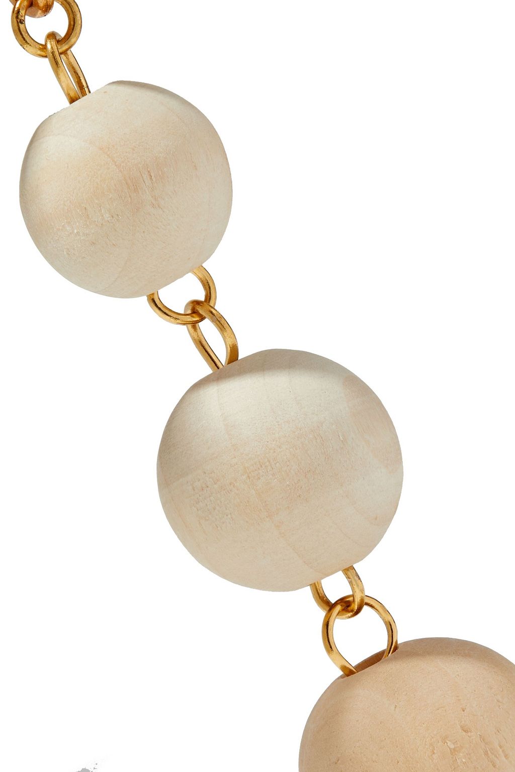 OSCAR DE LA RENTA Gold-tone wood earrings