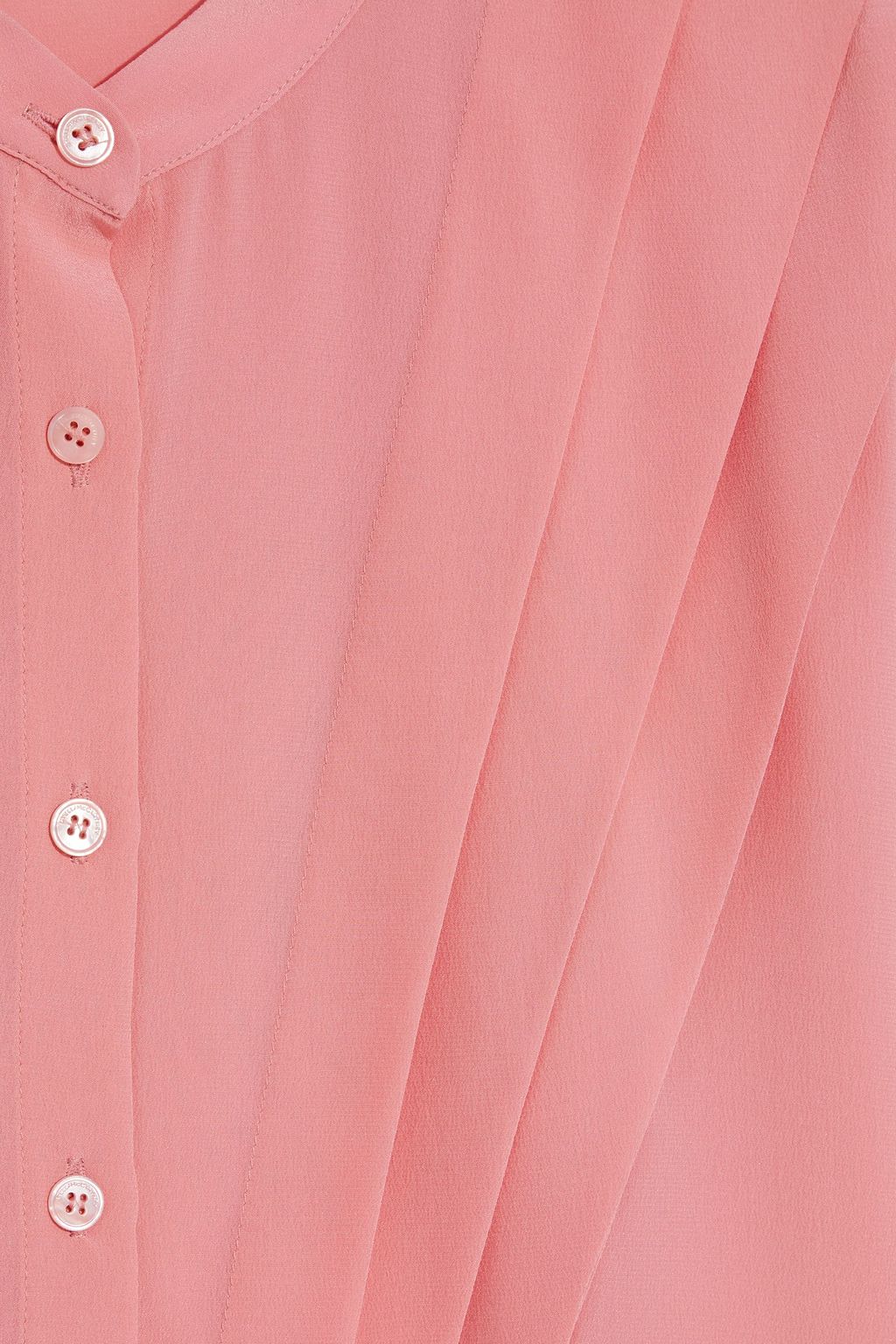 STELLA MCCARTNEY Pintucked silk crepe de chine shirt