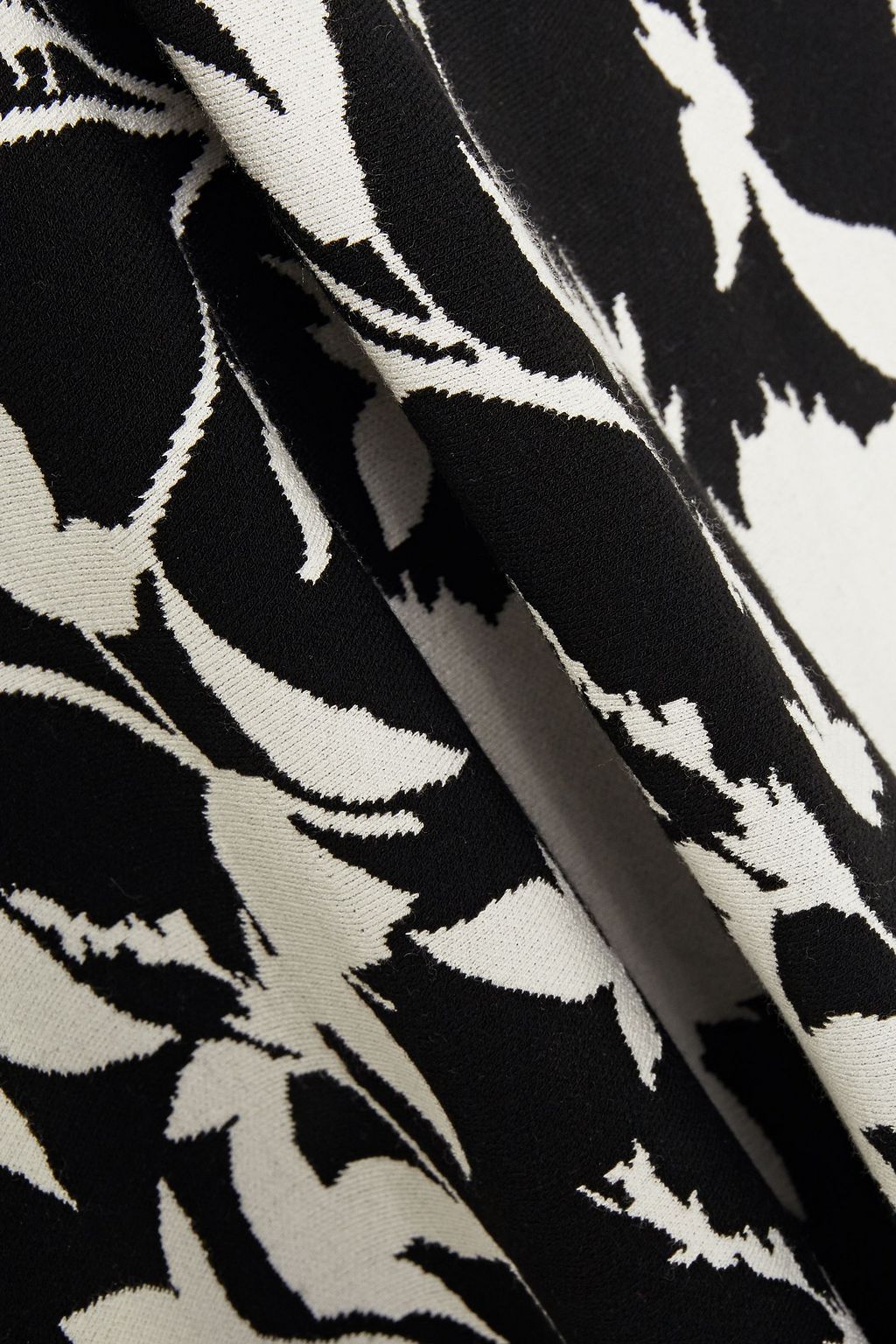 OSCAR DE LA RENTA Flared jacquard-knit mini dress
