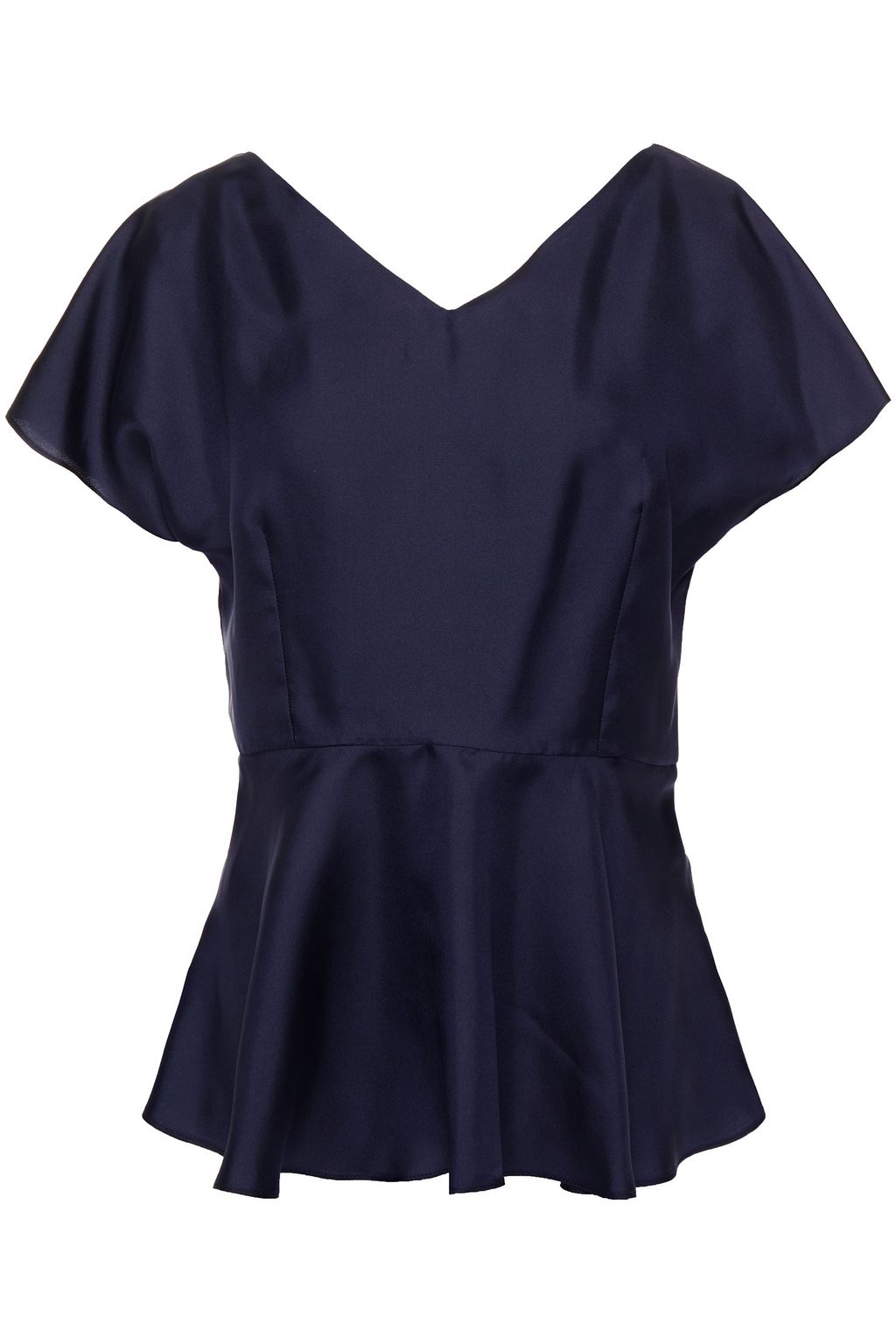 satin peplum top