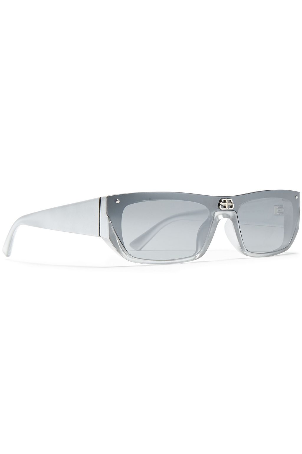 BALENCIAGA Embellished rectangle-frame acetate sunglasses