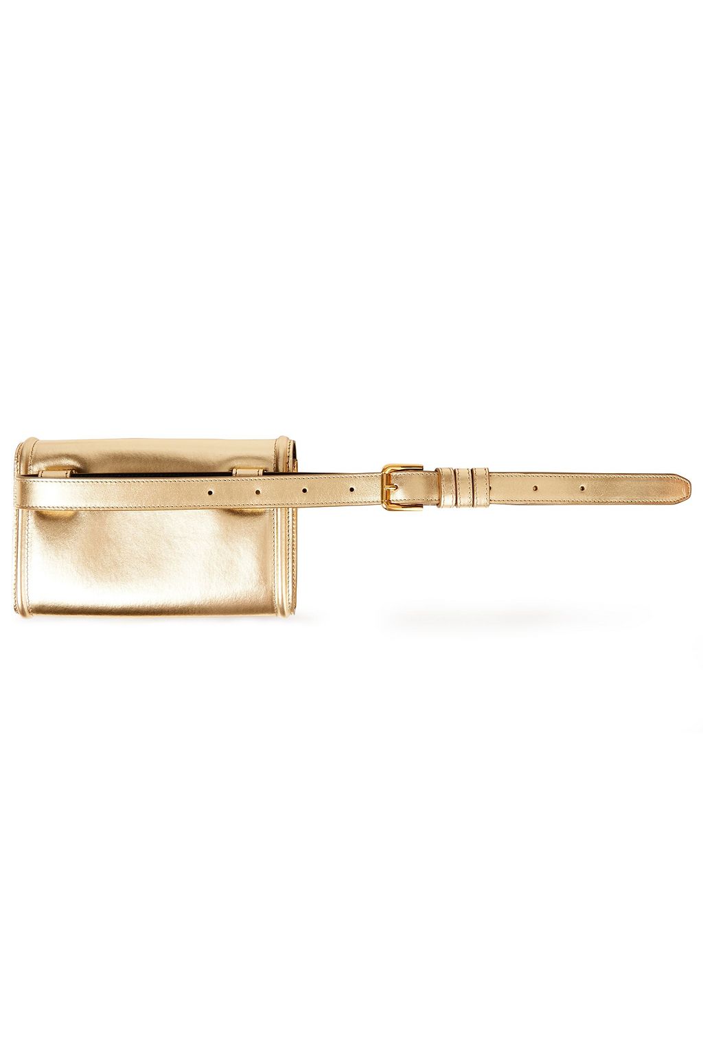 DOLCE&GABBANA Embellished metallic leather belt bag