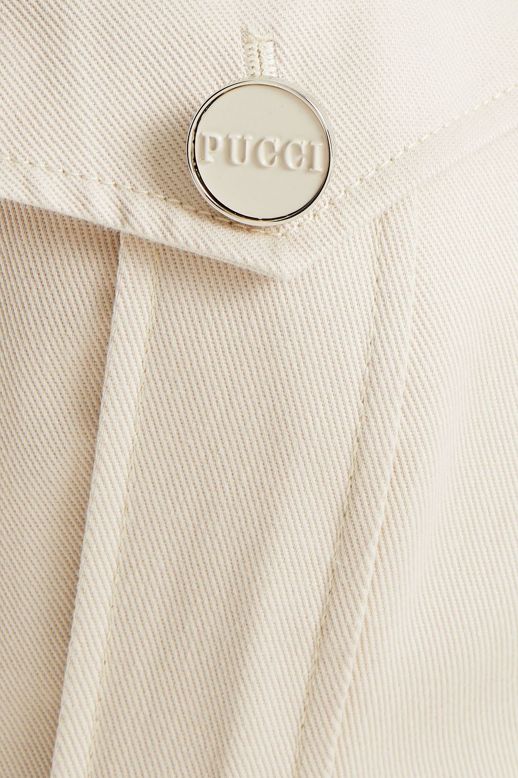 PUCCI Belted cotton-blend drill mini dress