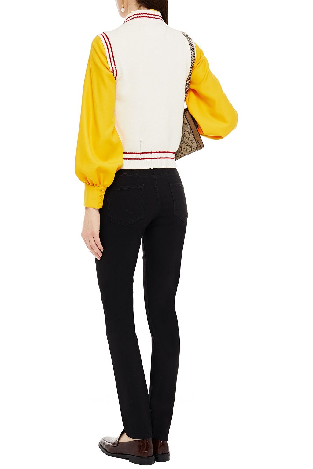 GUCCI Appliquéd mid-rise skinny jeans