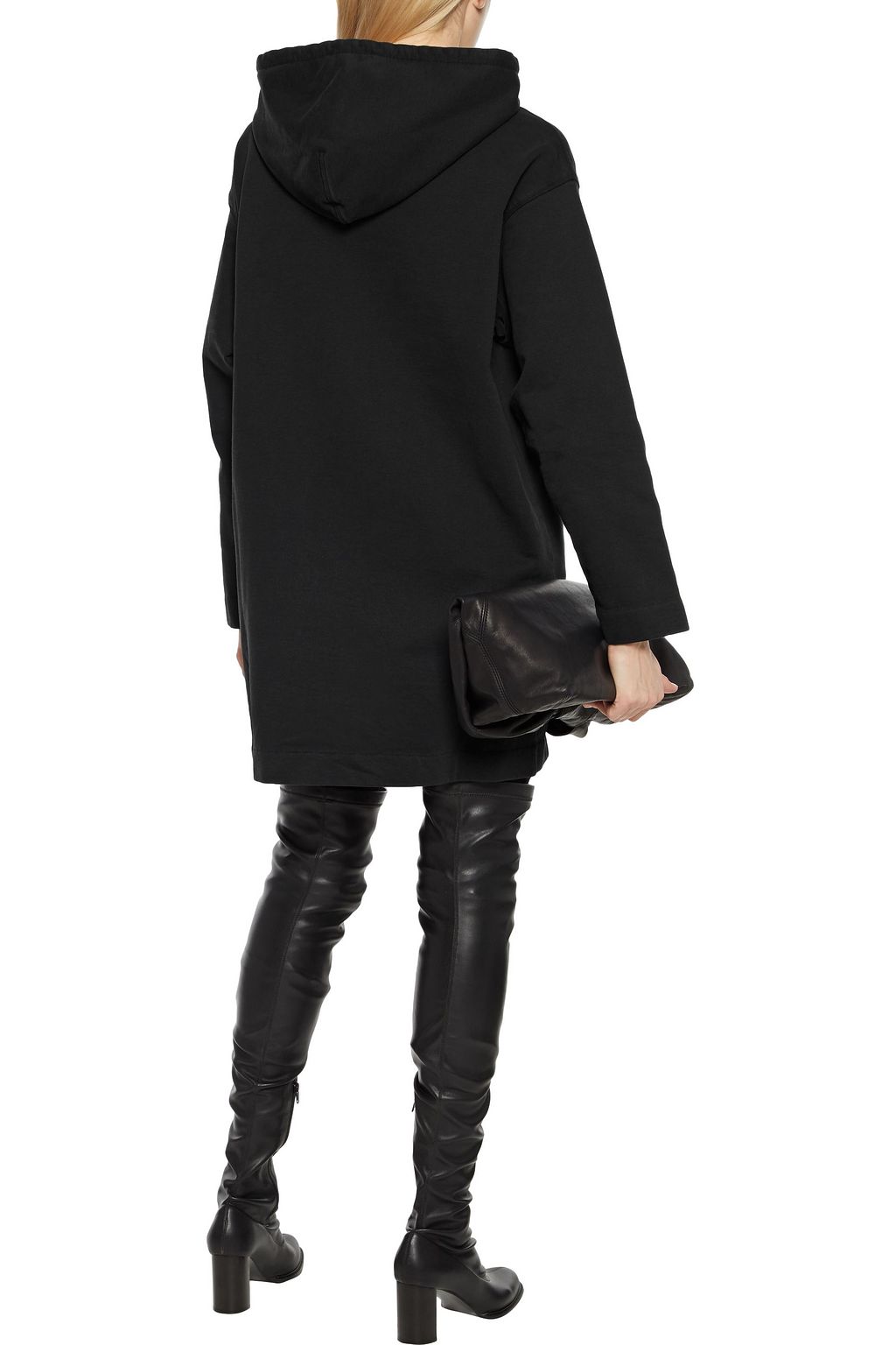ACNE STUDIOS Logo-embossed French cotton-terry hooded mini dress
