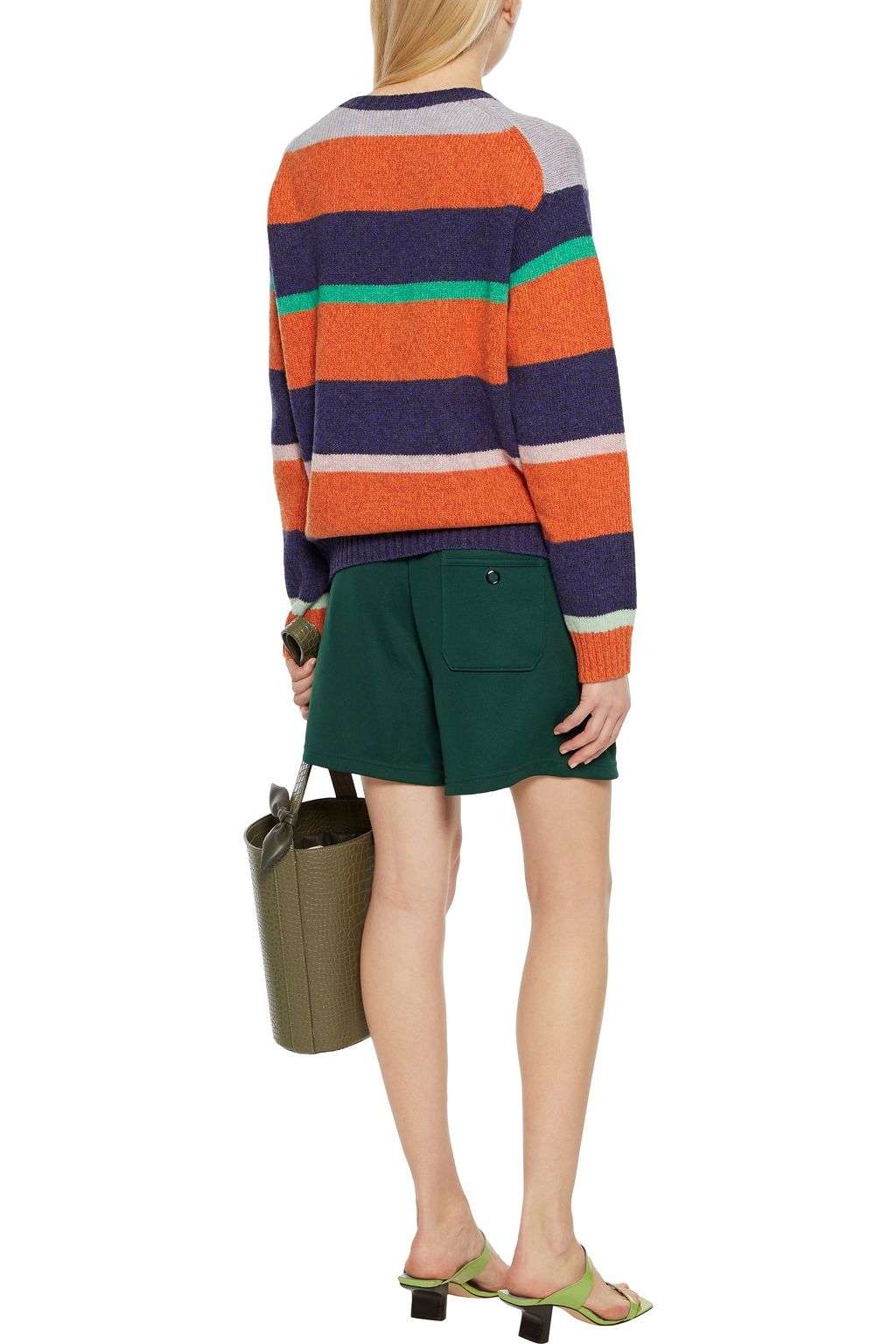 ACNE STUDIOS Emanuel Face appliquéd jersey shorts