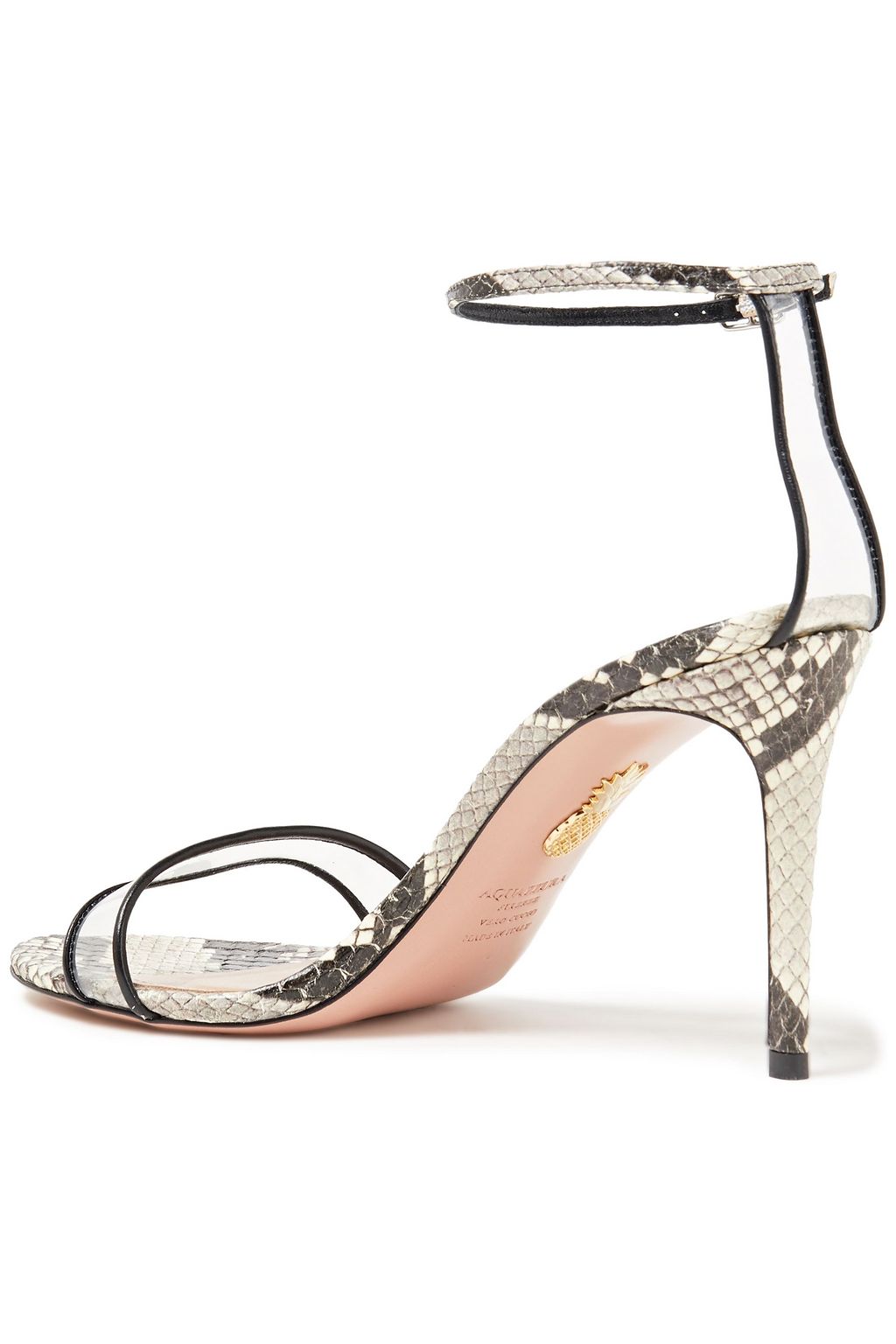 AQUAZZURA Elaphe and PVC sandals