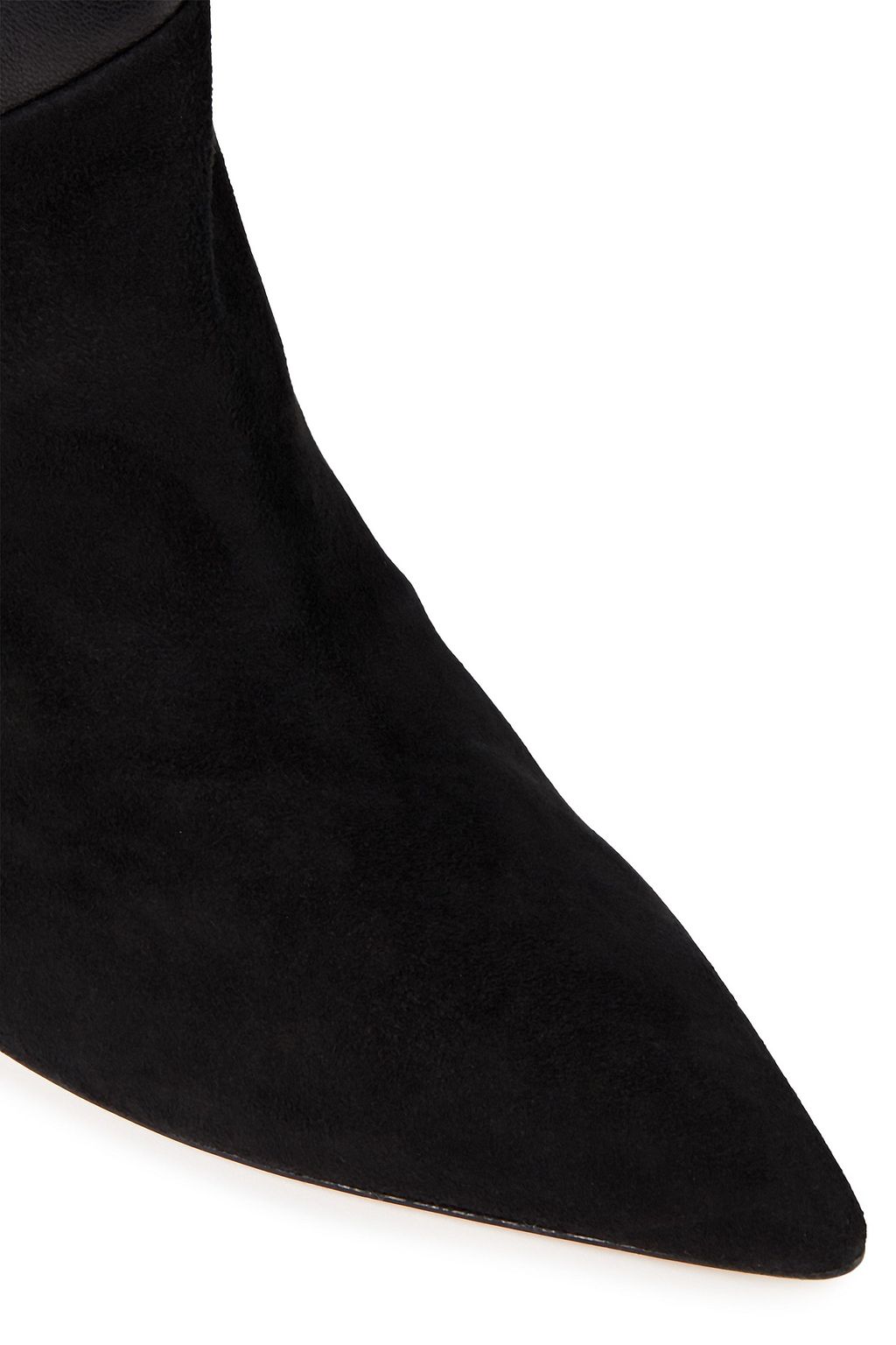 AQUAZZURA Calder 85 suede, smooth and croc-effect leather ankle boots