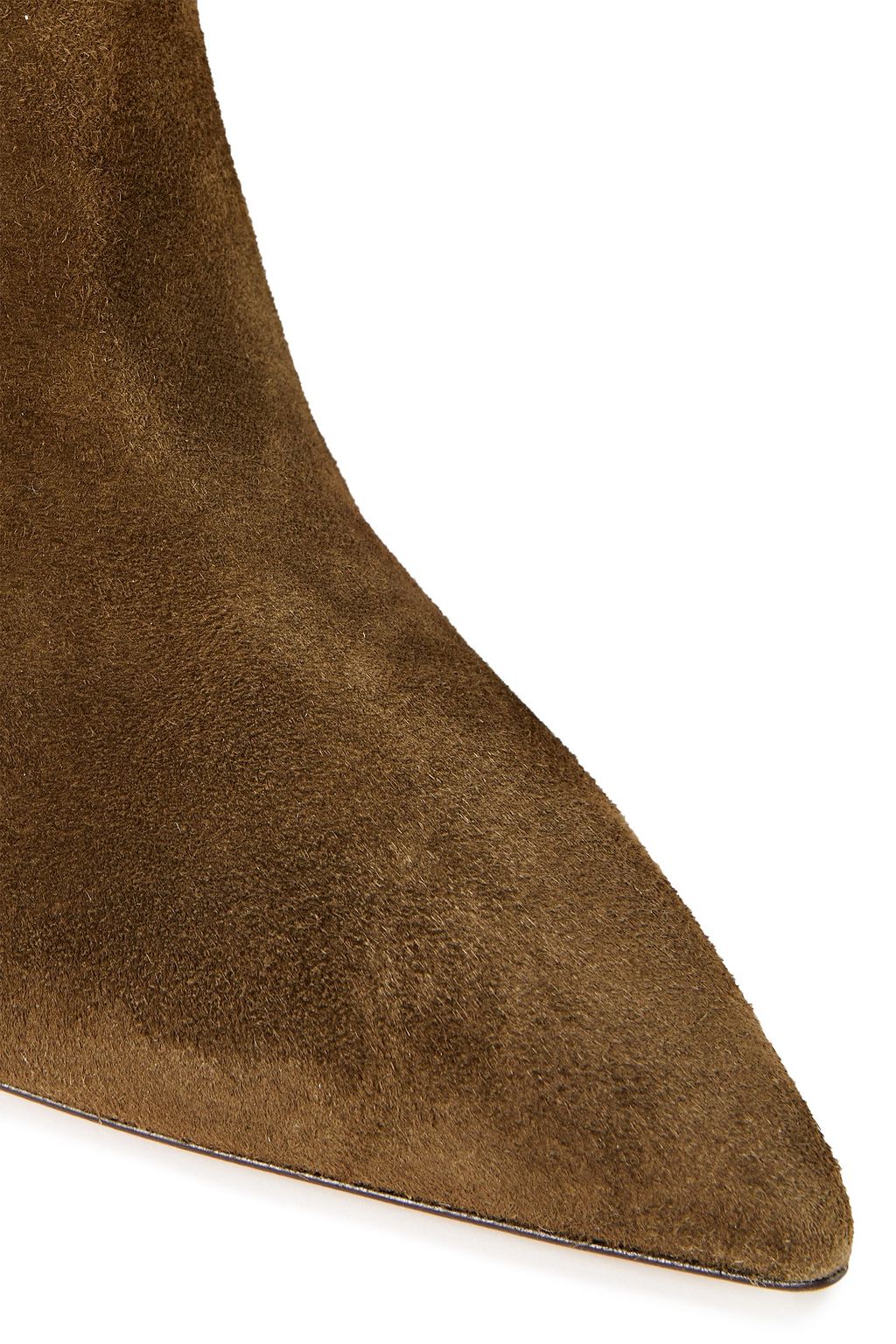 AQUAZZURA Lancaster 95 leather-trimmed suede knee boots