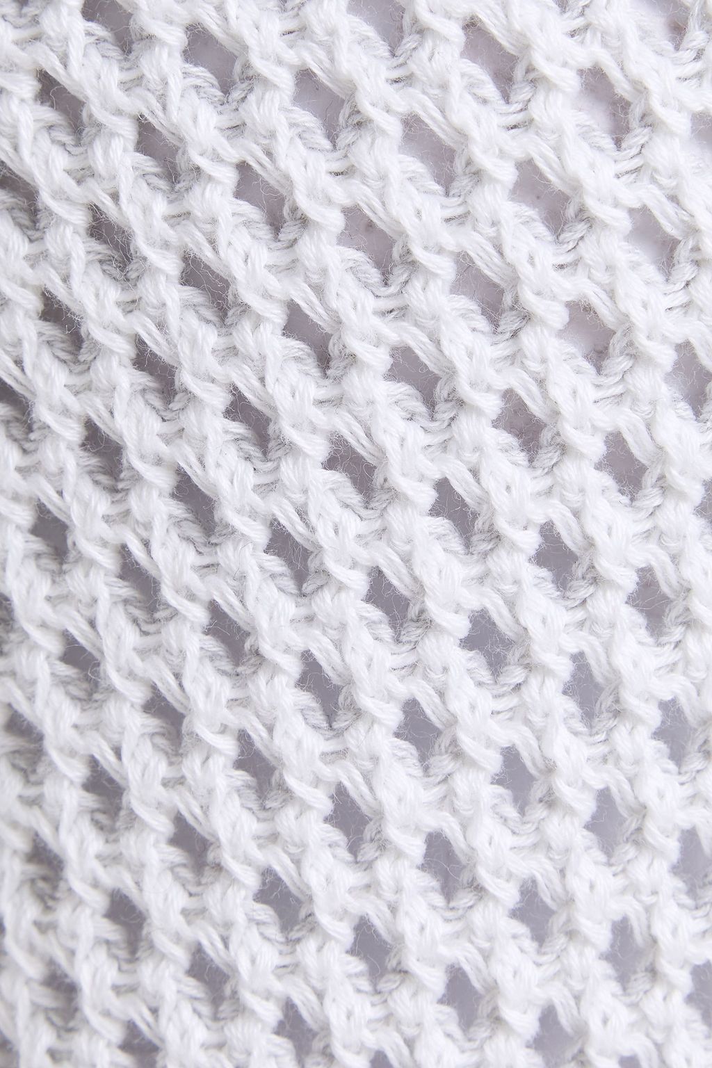 COTTON BY AUTUMN CASHMERE Two-tone open-knit cotton sweater