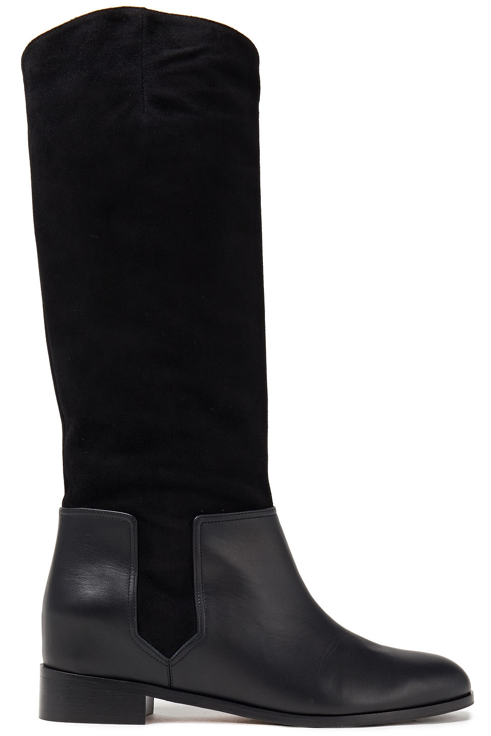 Aquazzura Woman Duke Leather And Suede Boots Black Size 37