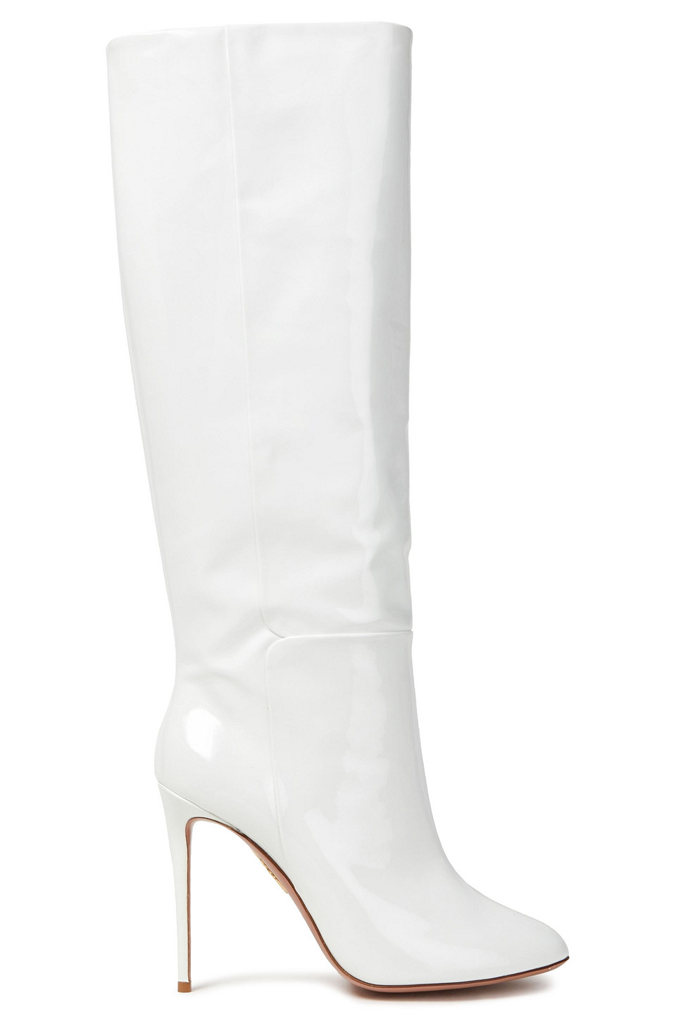 Aquazzura Woman Brera Patent-leather Knee Boots White Size 37