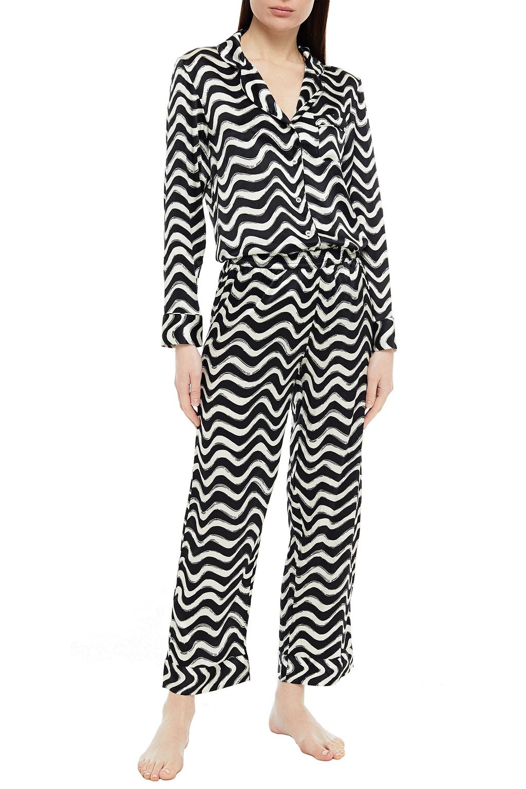 STELLA MCCARTNEY Violet Hopping printed silk-blend satin pajama top