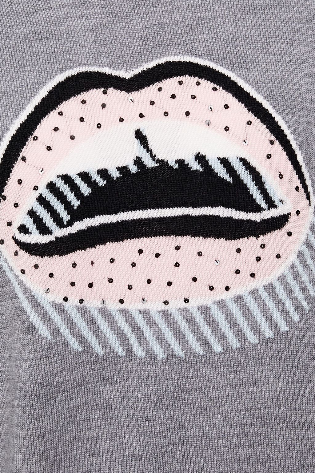 MARKUS LUPFER Natalie sequin-embellished intarsia merino wool sweater