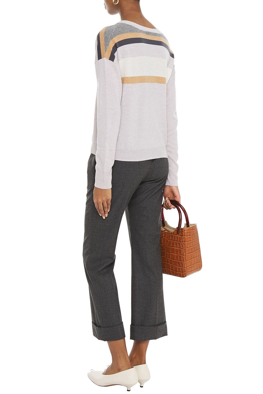 AUTUMN CASHMERE Striped cashmere sweater