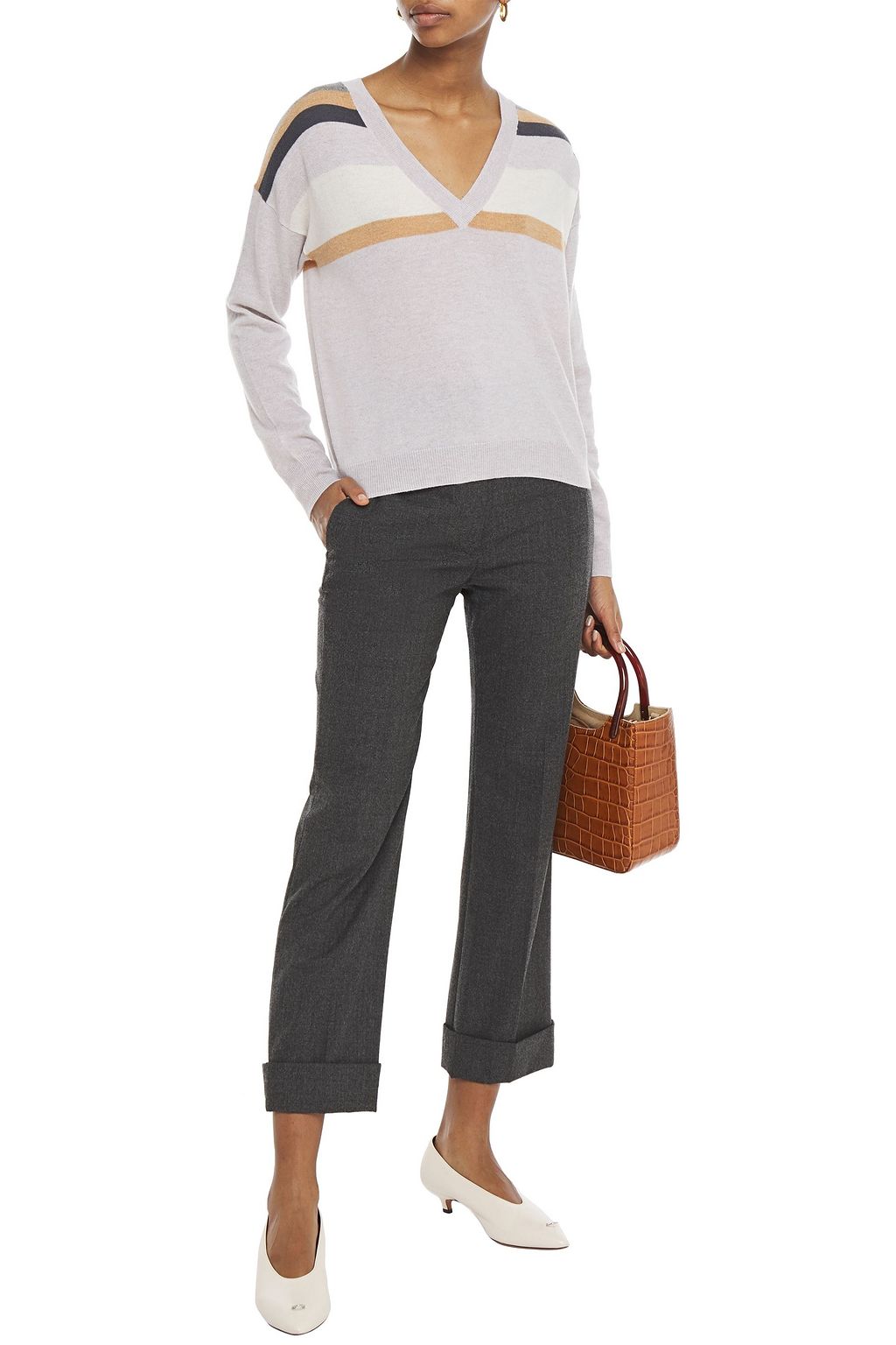 AUTUMN CASHMERE Striped cashmere sweater
