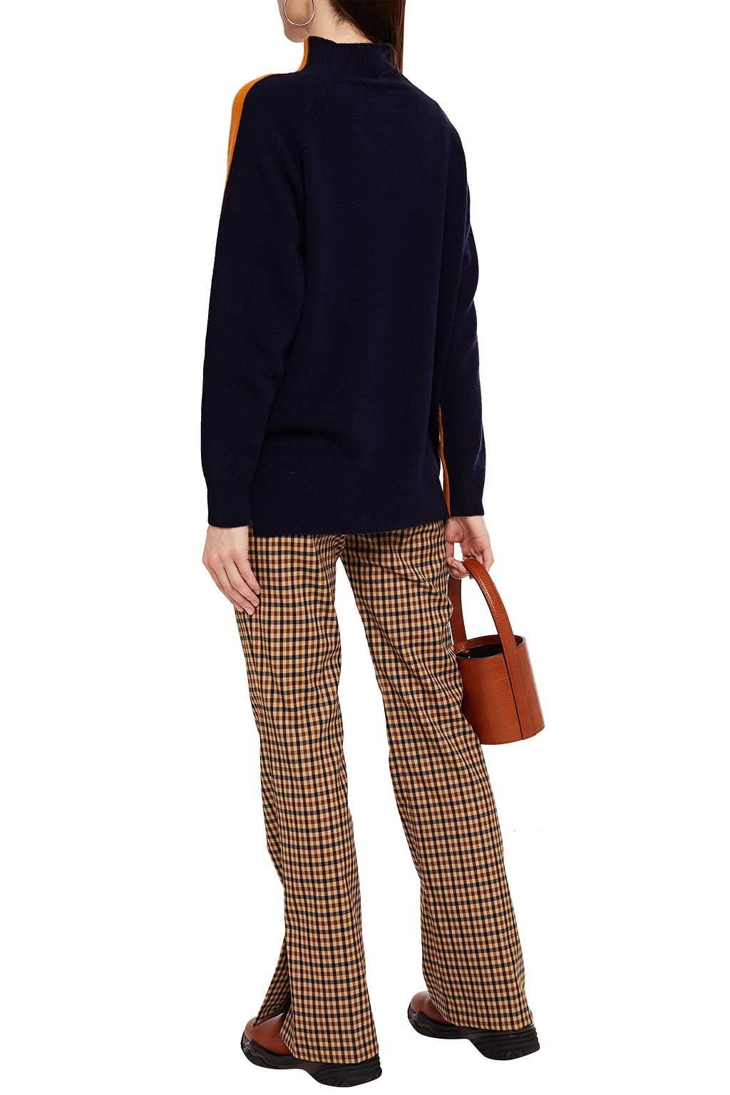 MARKUS LUPFER Two-tone wool turtleneck sweater