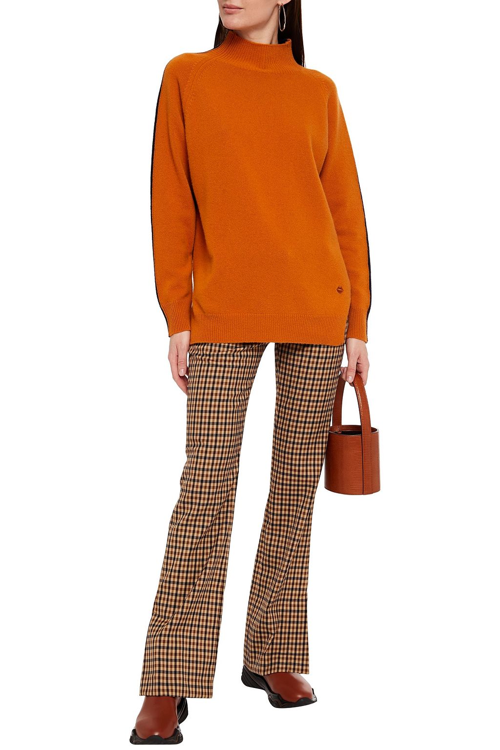 MARKUS LUPFER Two-tone wool turtleneck sweater