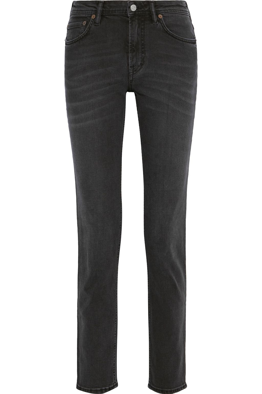 Mid rise black straight leg jeans Clearance