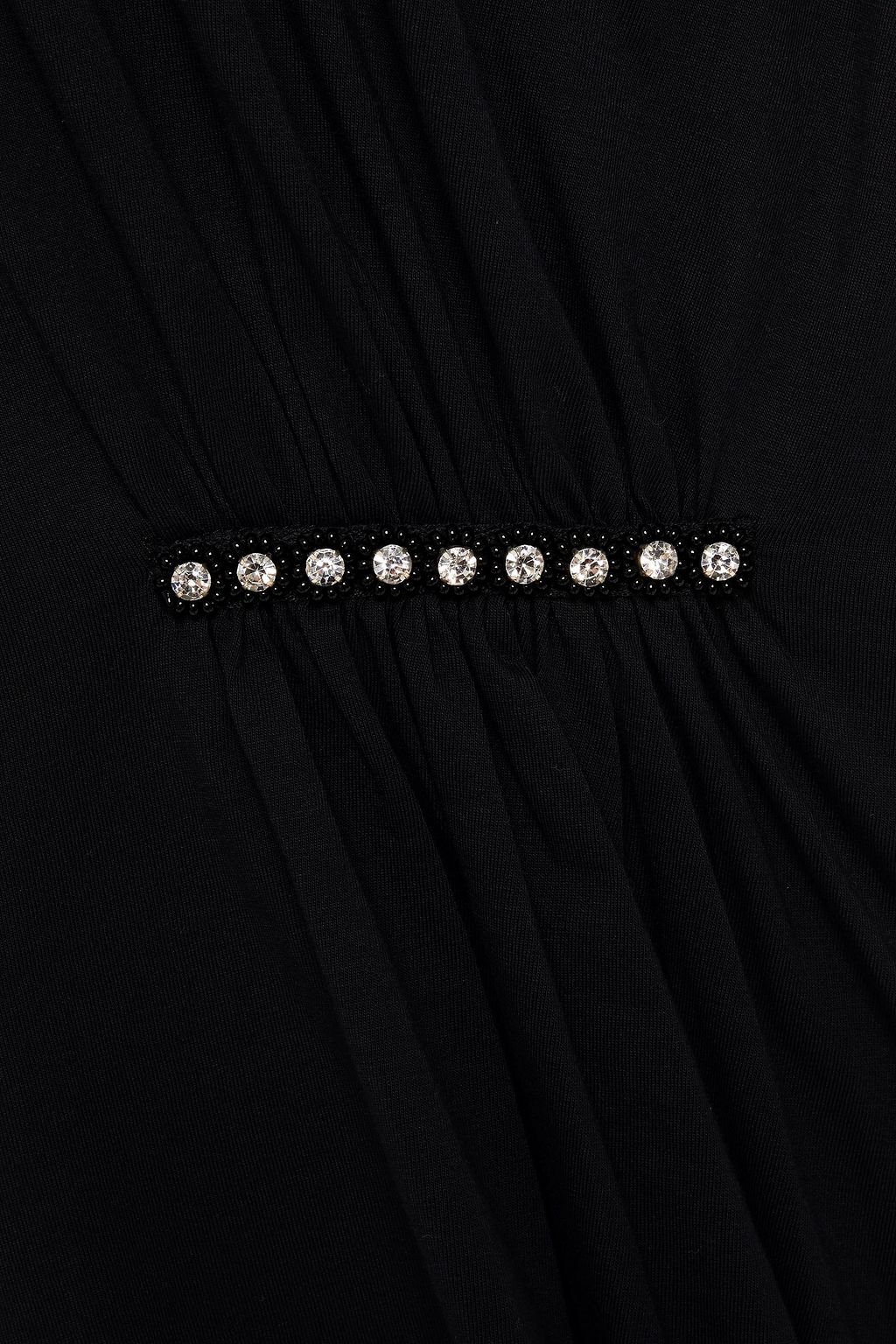 MARKUS LUPFER Sian gathered embellished cotton-jersey T-shirt
