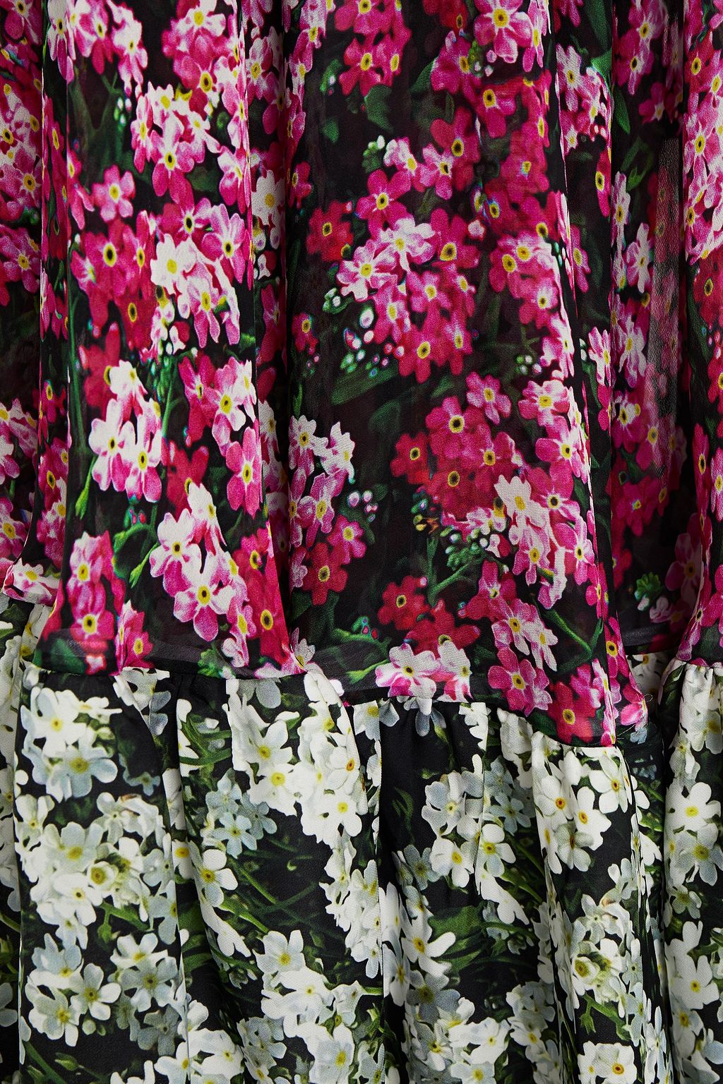 MARY KATRANTZOU Dream Big gathered floral-print silk-georgette maxi dress