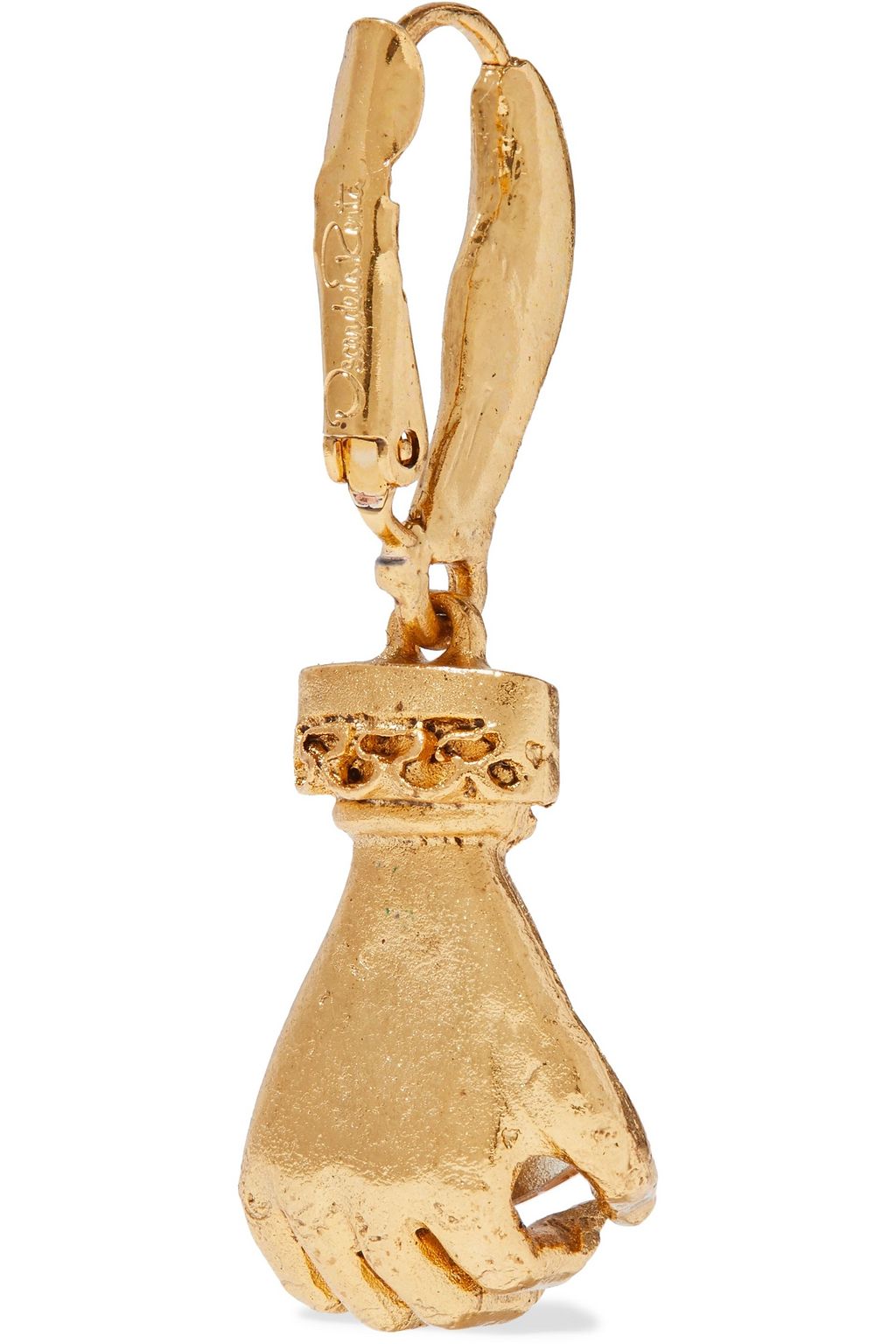 OSCAR DE LA RENTA Gold-tone crystal earrings