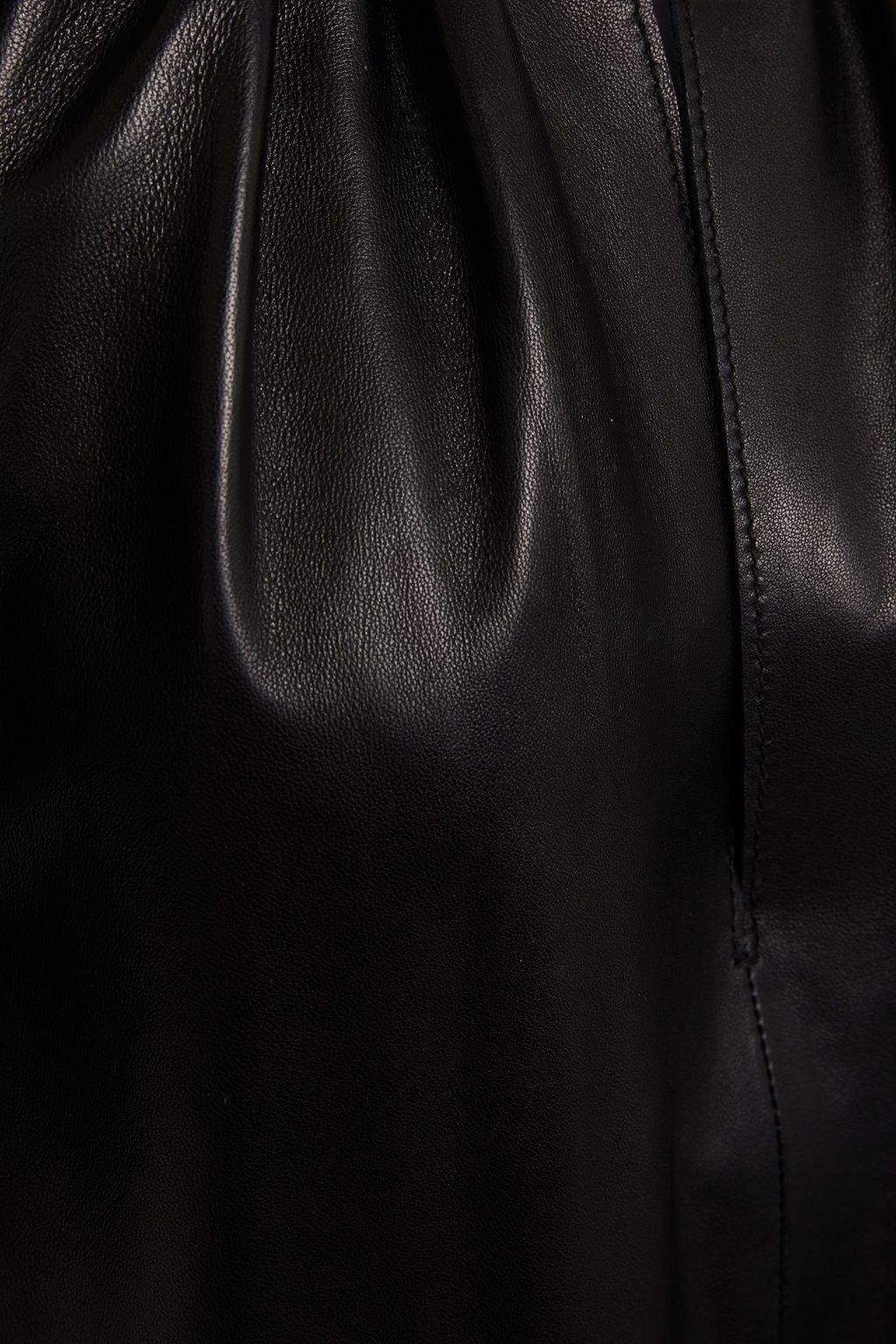 STAND STUDIO Kaitlyn gathered leather dress