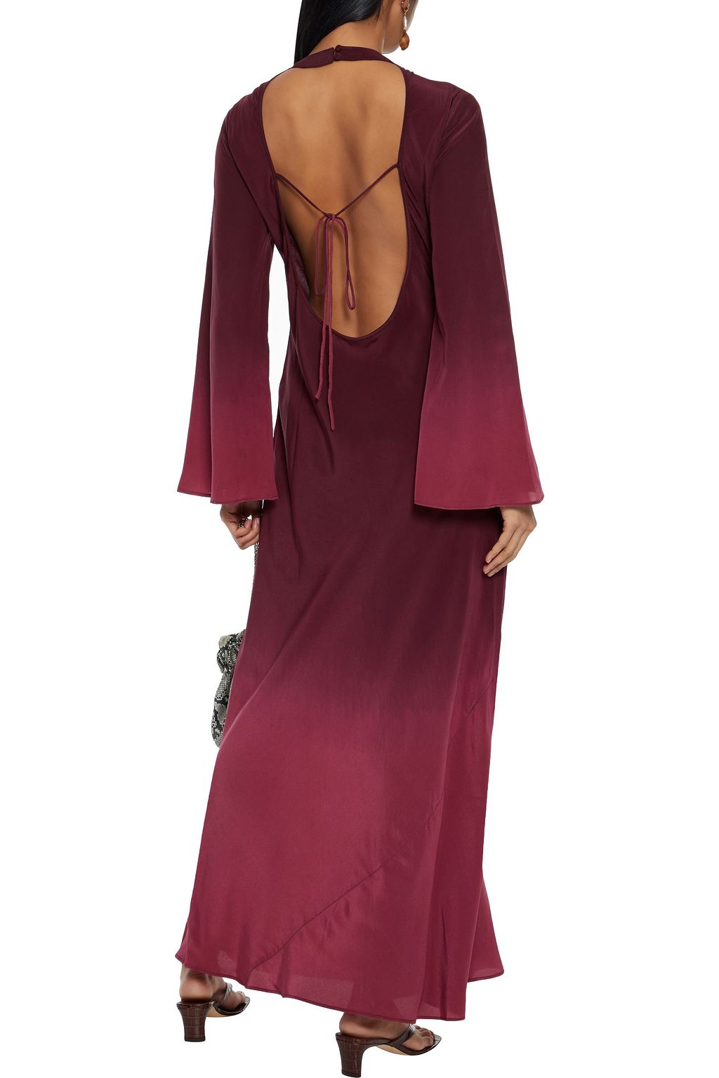 RIXO Kaia cutout dégradé silk crepe de chine maxi dress