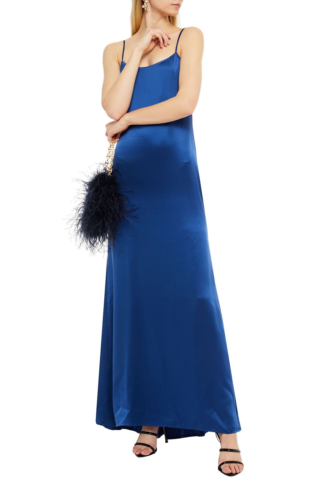 REFORMATION Athena Slip Dress in Maxilänge aus Seidensatin