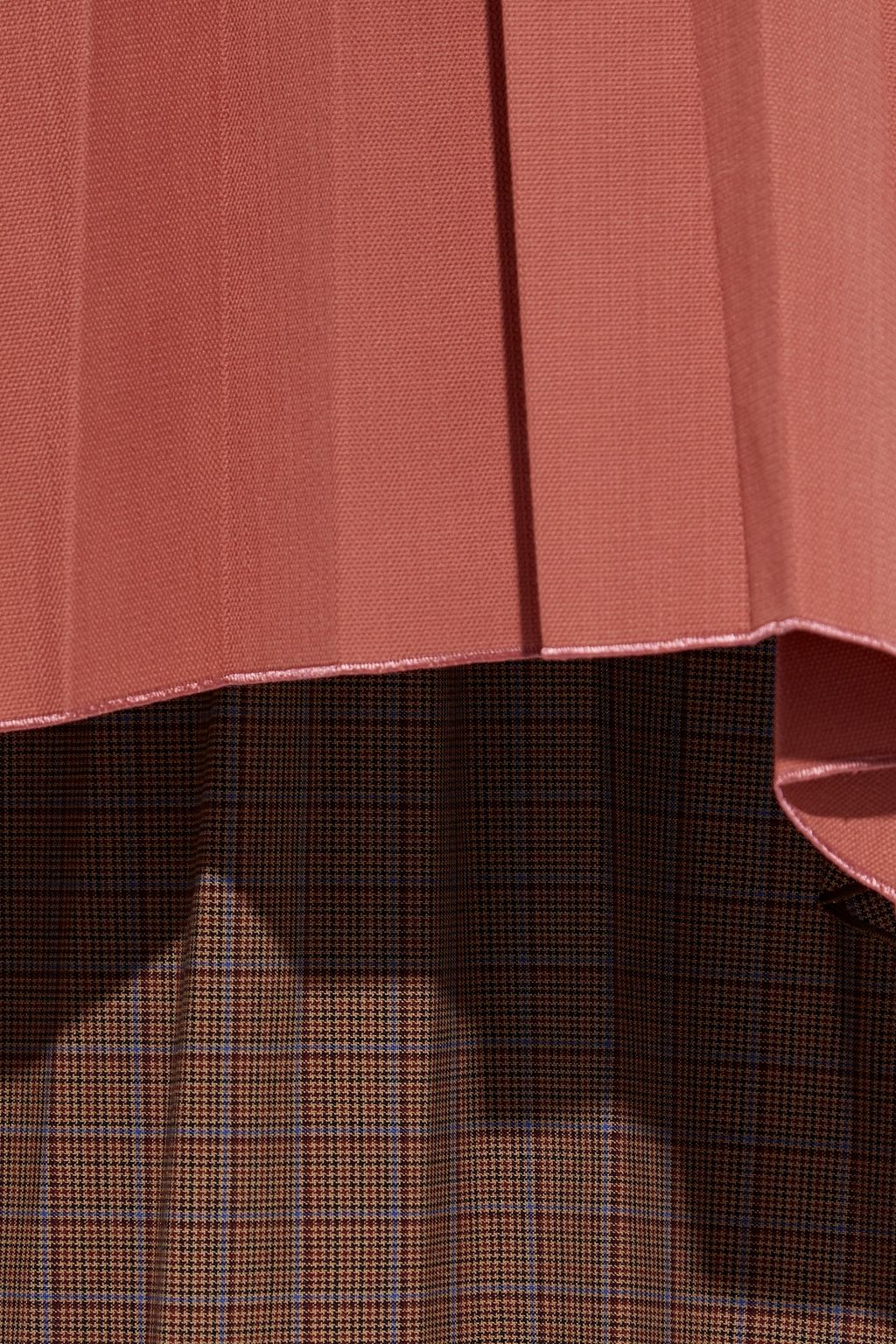 ACNE STUDIOS Ilsie asymmetric pleated woven and checked jacquard midi skirt