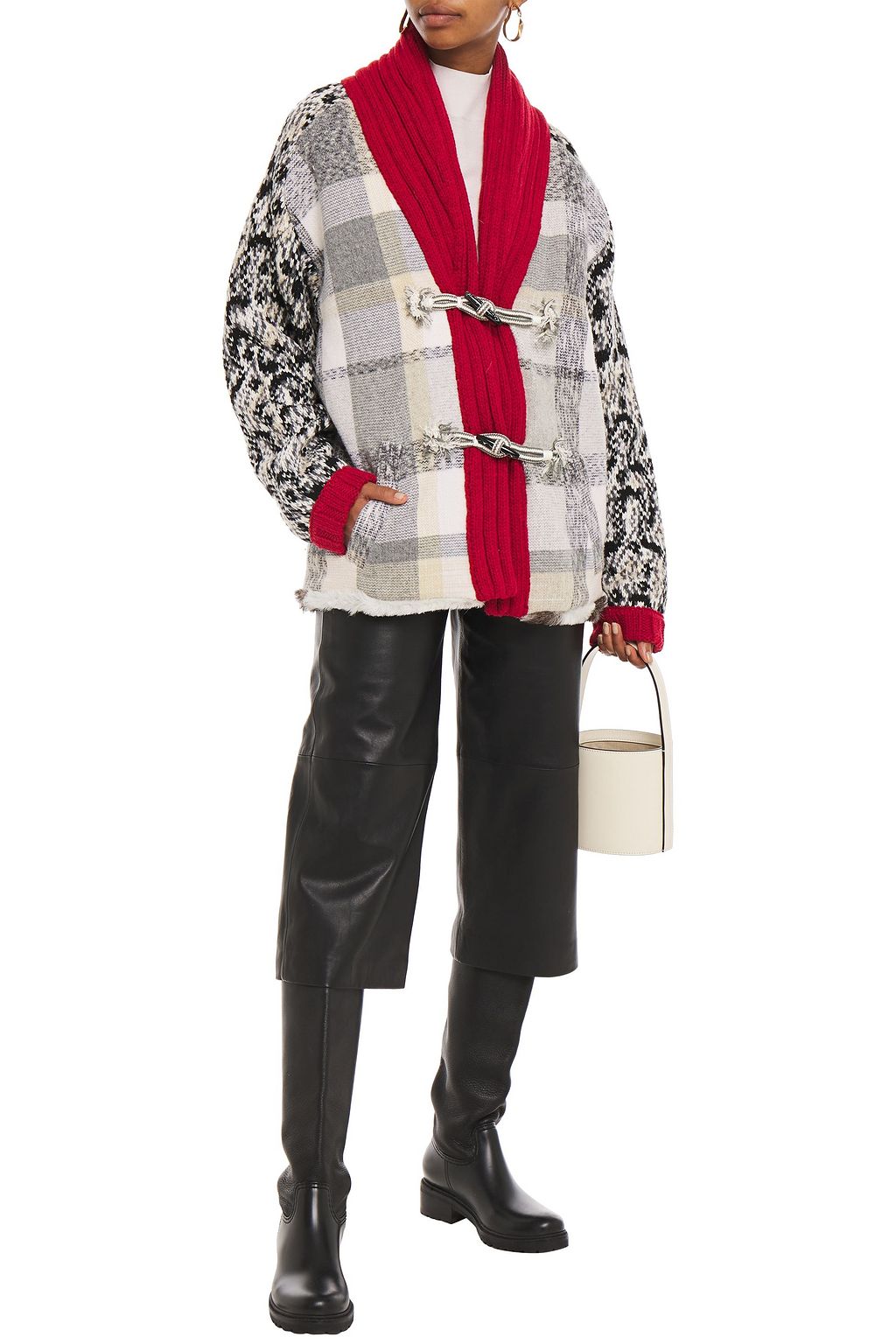 MISSONI Patchwork-effect wool-blend jacket