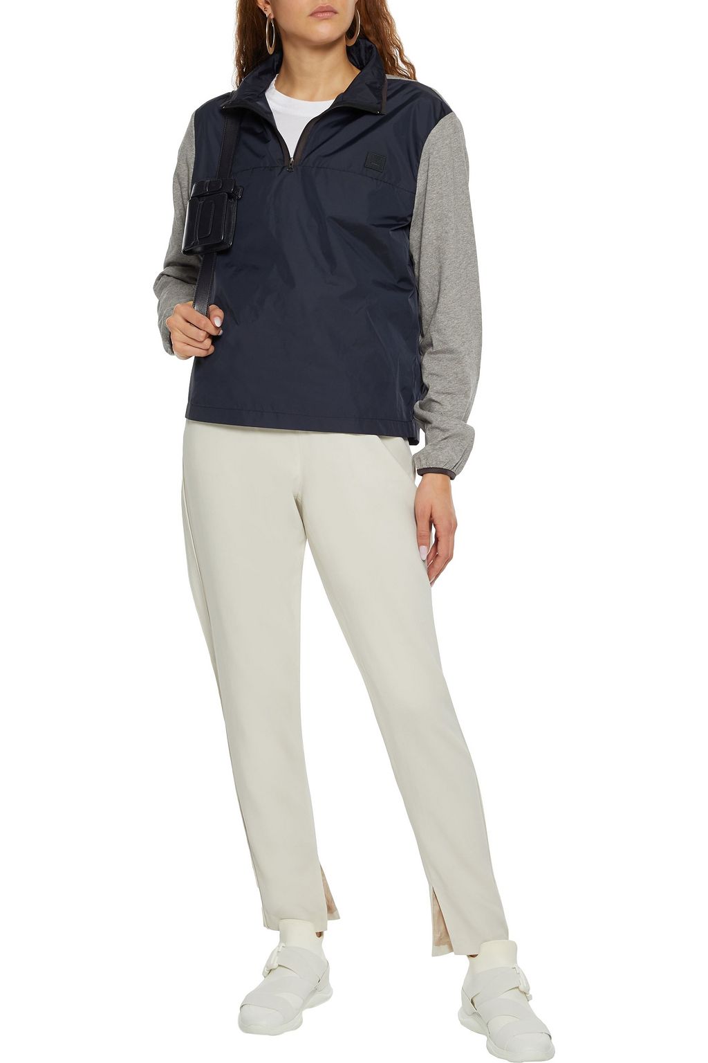 ACNE STUDIOS Osric jersey-paneled appliquéd shell jacket