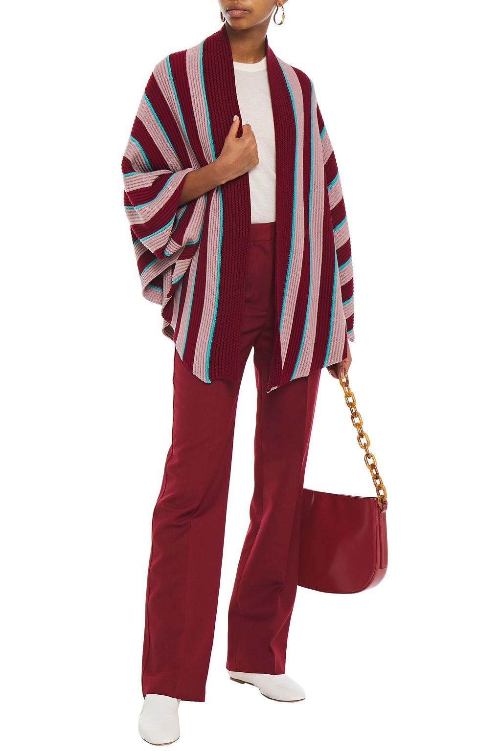 MISSONI Striped ribbed wool cardigan