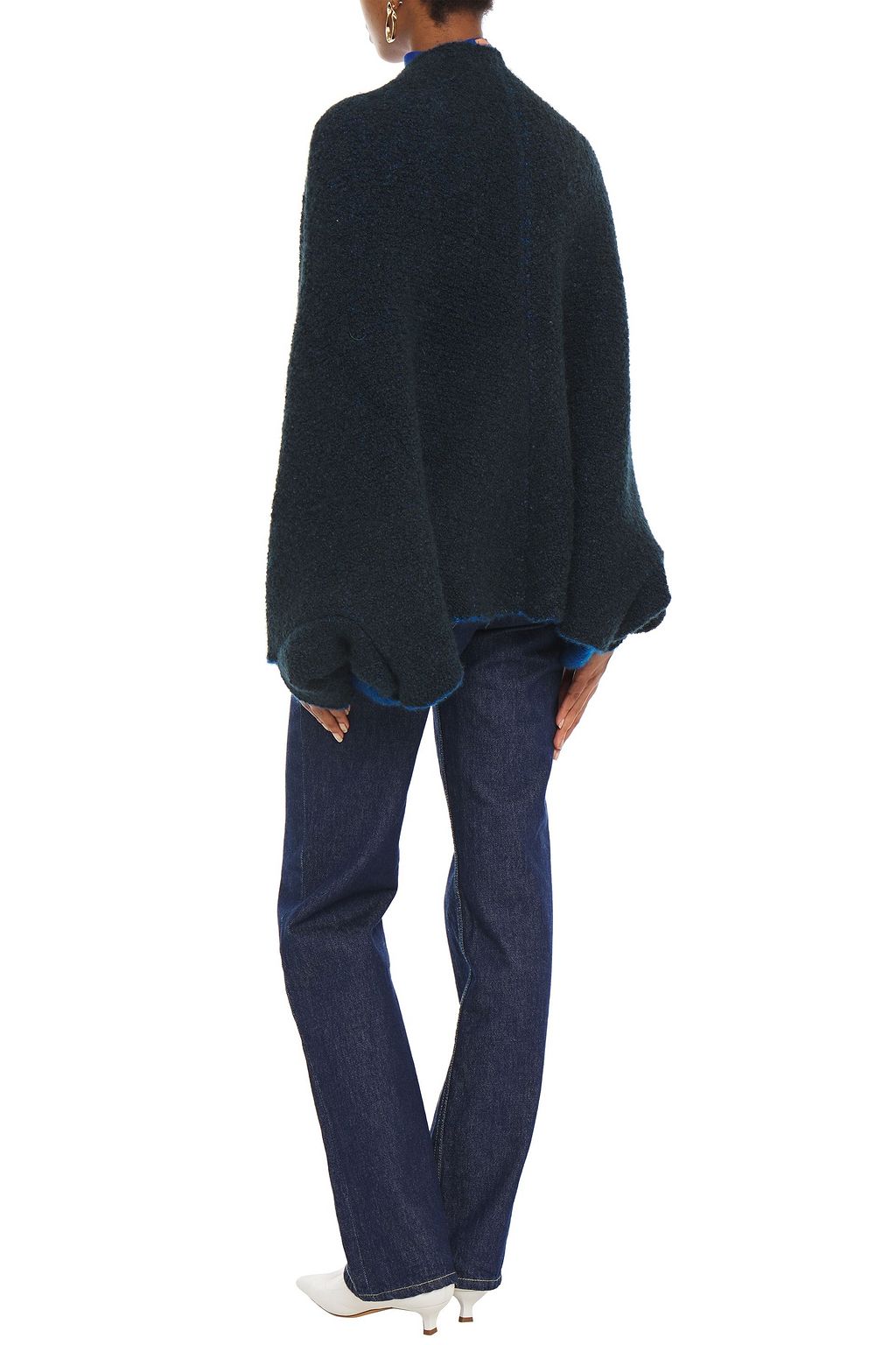 MISSONI Two-tone bouclé-knit cardigan