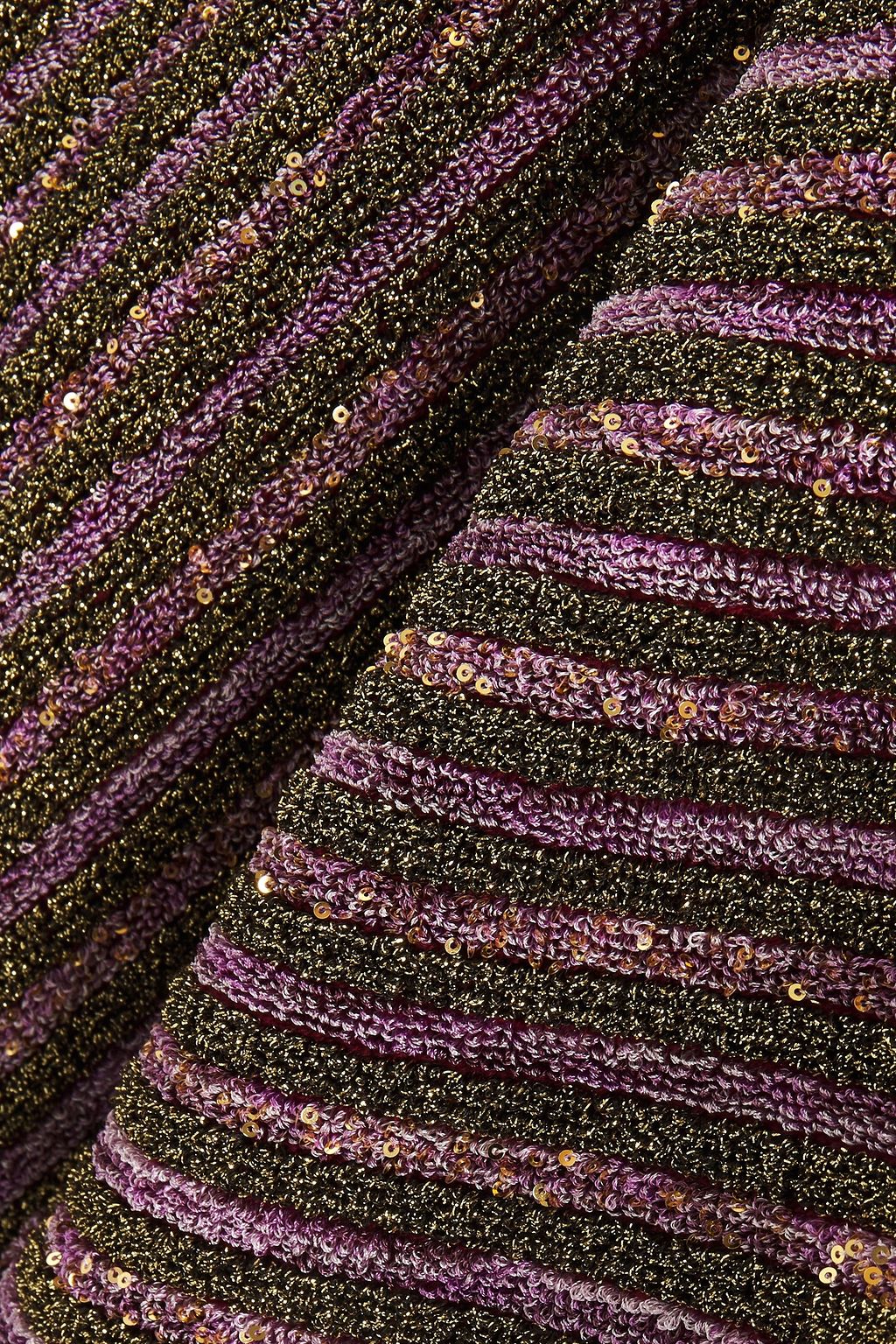 MISSONI Metallic striped bouclé-knit cardigan
