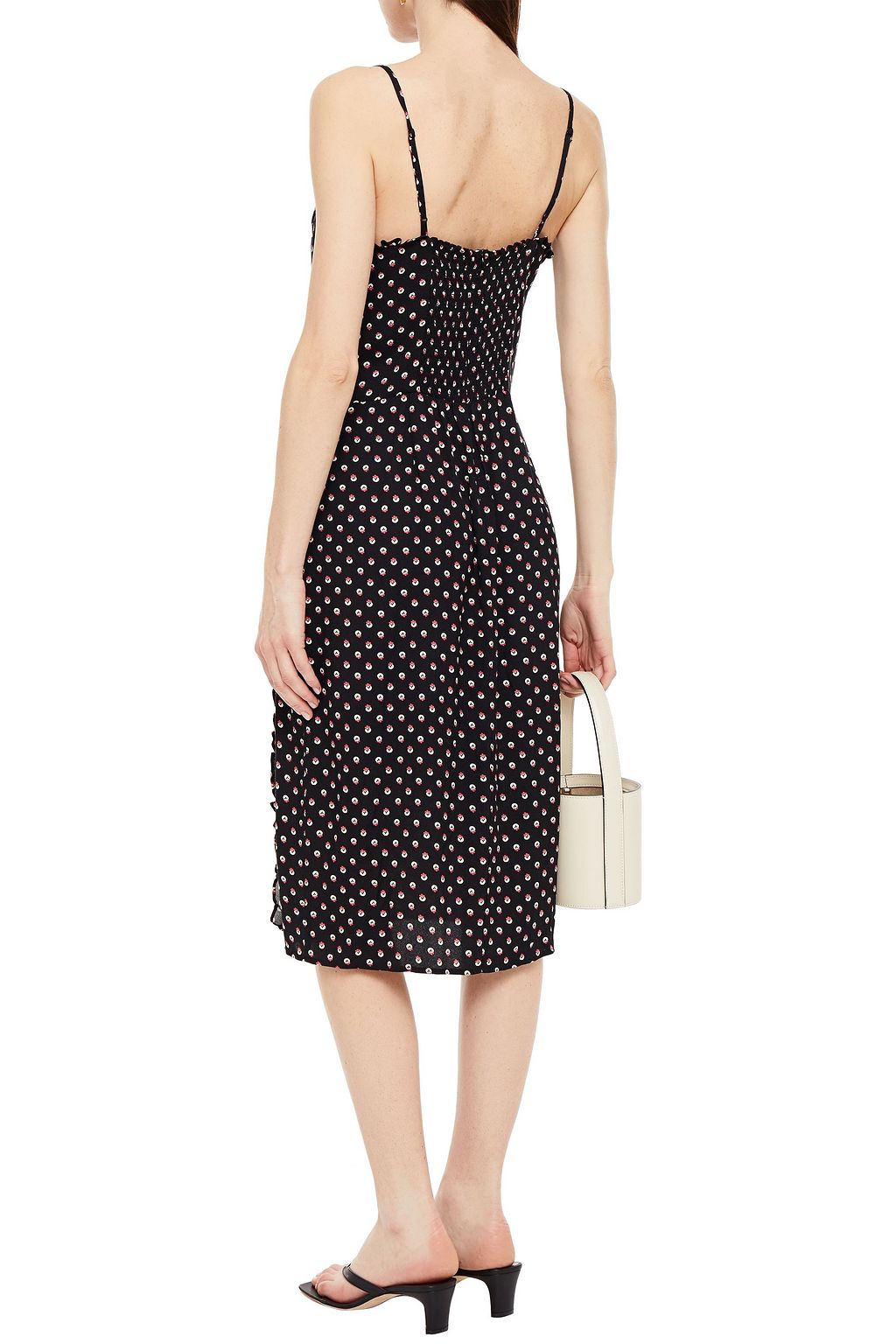 REFORMATION Posie ruffle-trimmed printed crepe dress