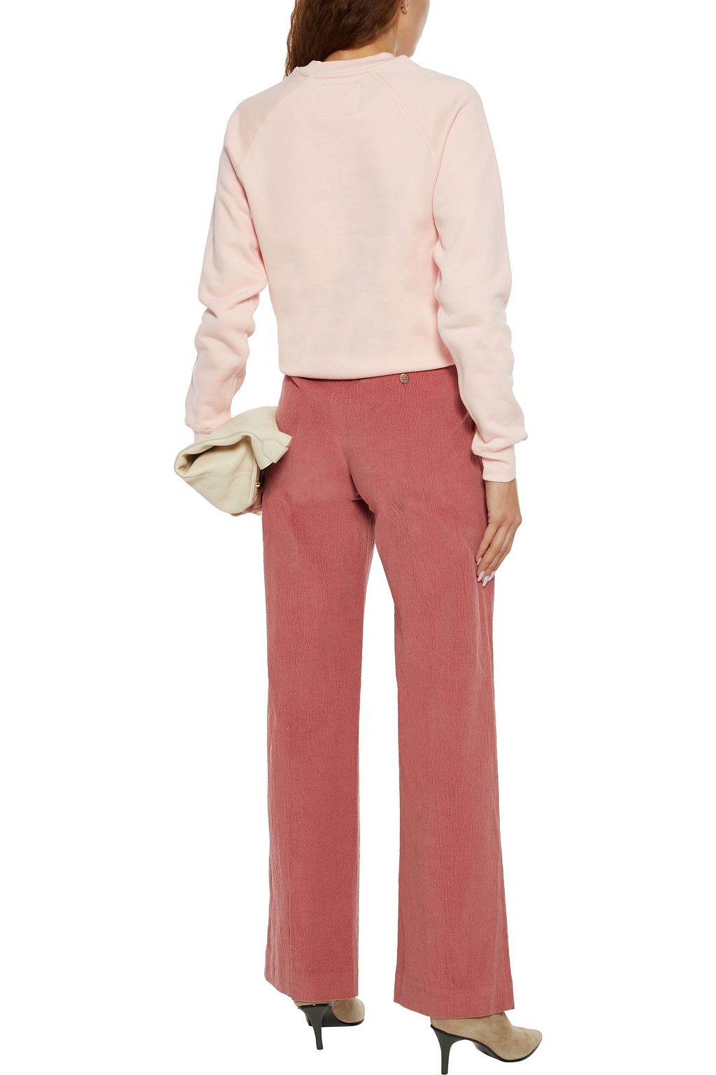 ACNE STUDIOS Pleated cotton-blend corduroy wide-leg pants