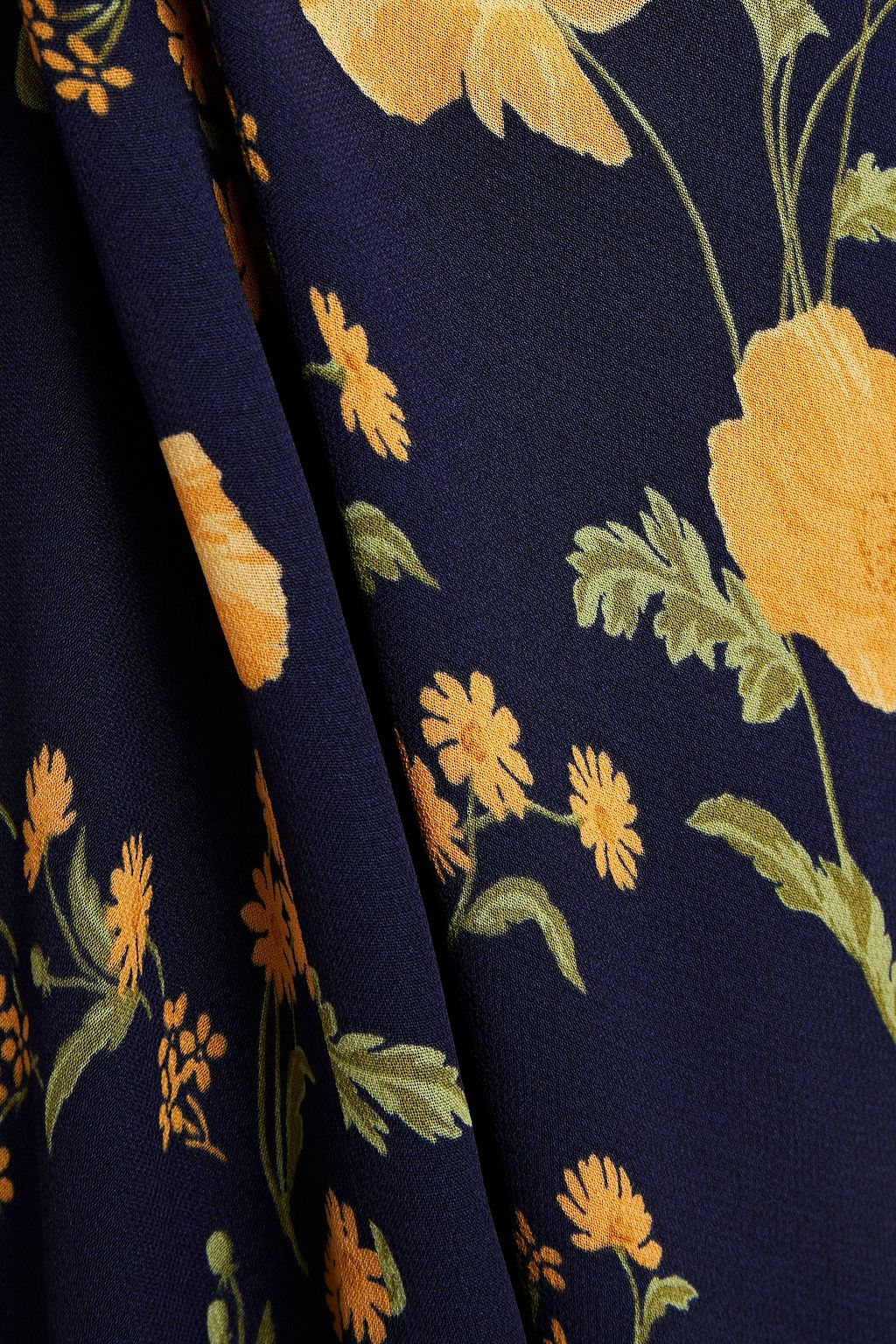 REFORMATION Orchard cutout floral-print georgette midi dress