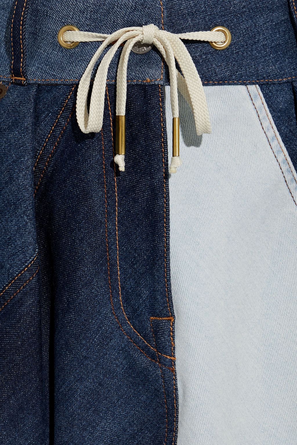 ACNE STUDIOS Paneled denim midi skirt
