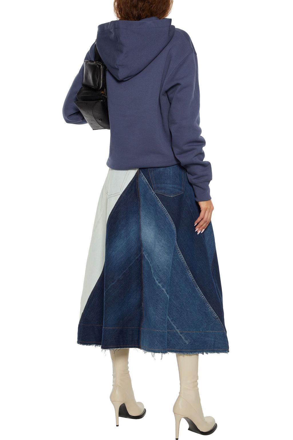 ACNE STUDIOS Paneled denim midi skirt