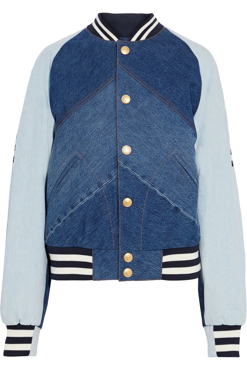 ACNE STUDIOS Paneled denim bomber jacket | THE OUTNET