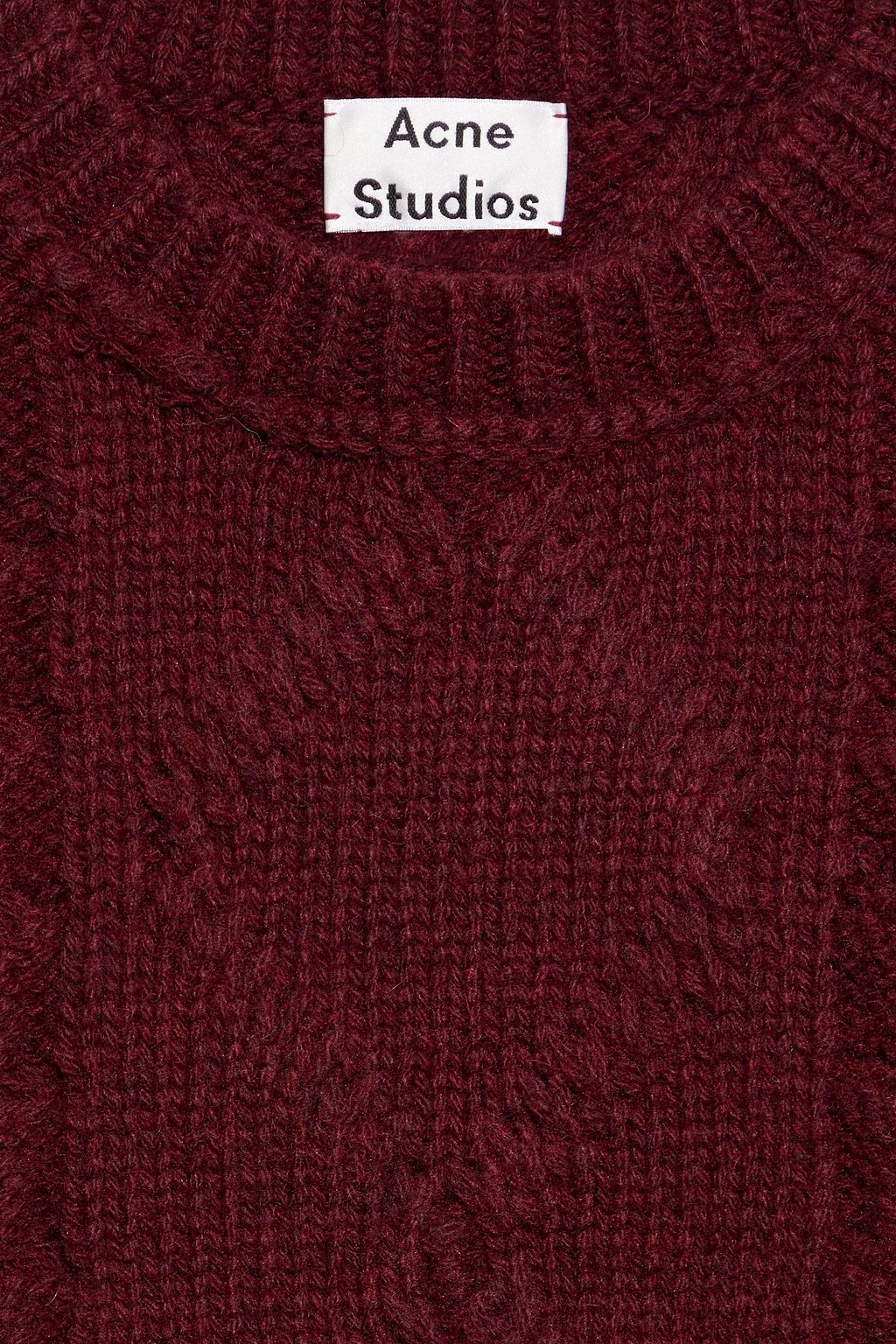 ACNE STUDIOS Cropped cable-knit wool sweater