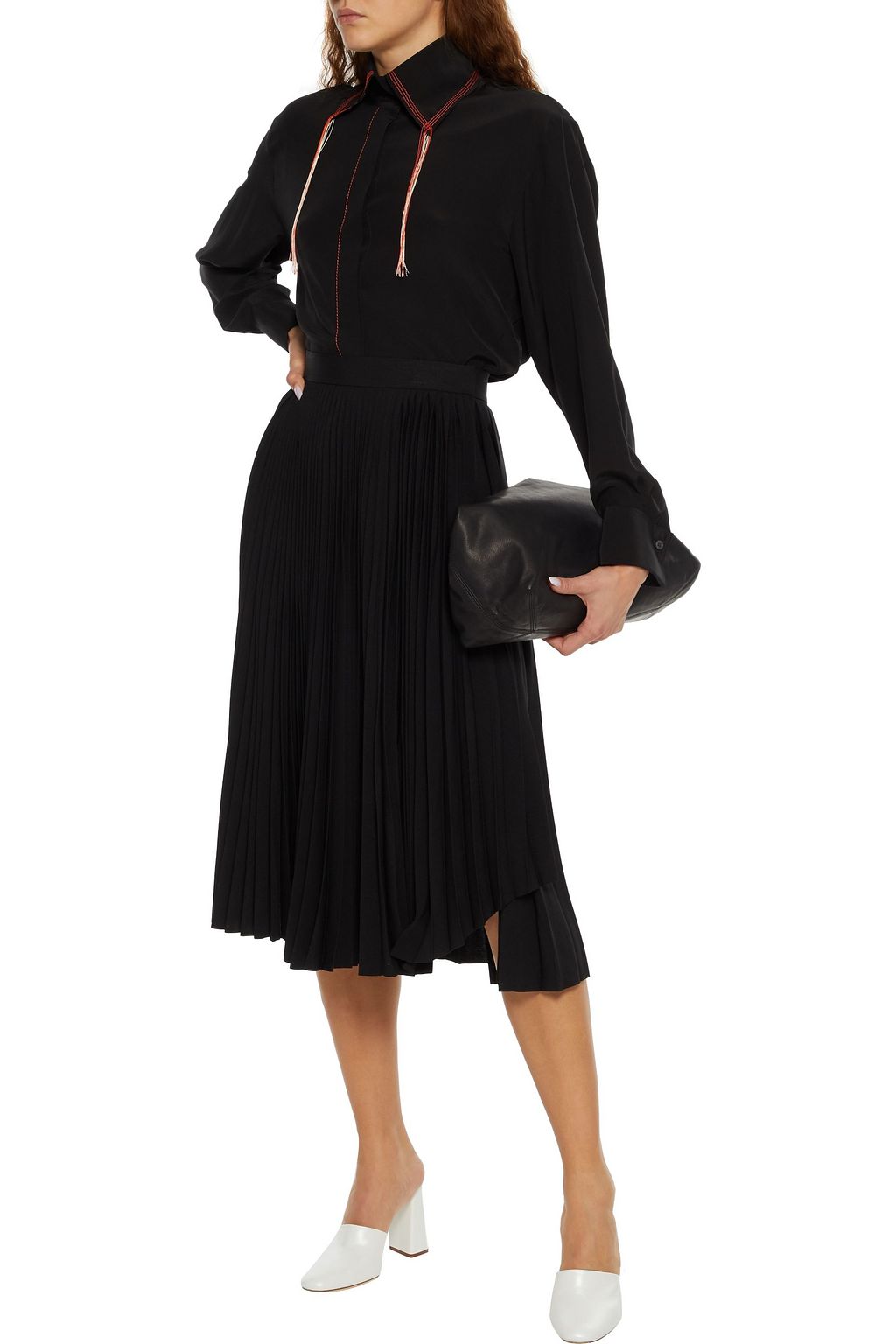 ACNE STUDIOS Pleated crepe skirt